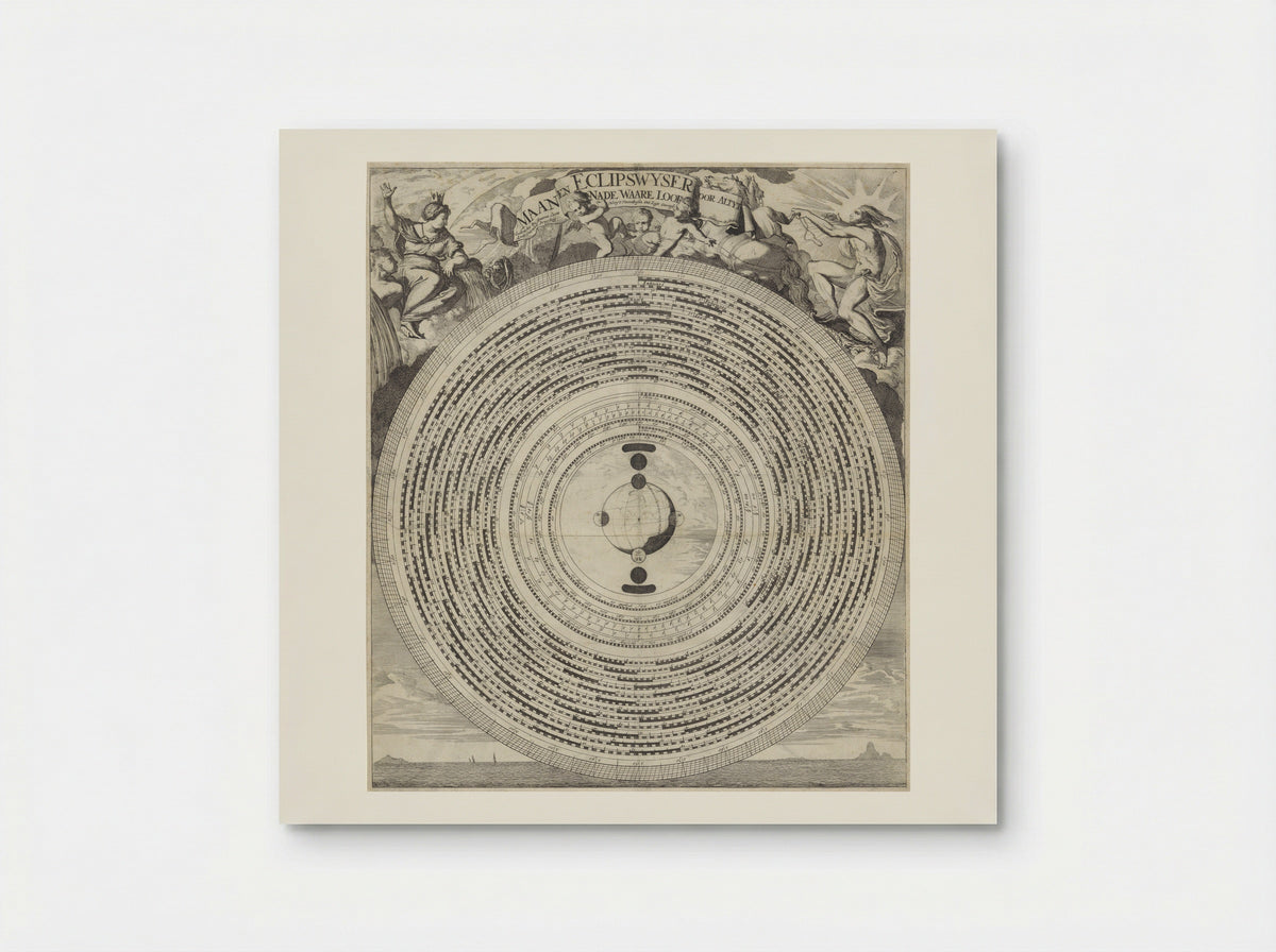 Maan- en eclipswijzer - Caspar Luyken - Poster