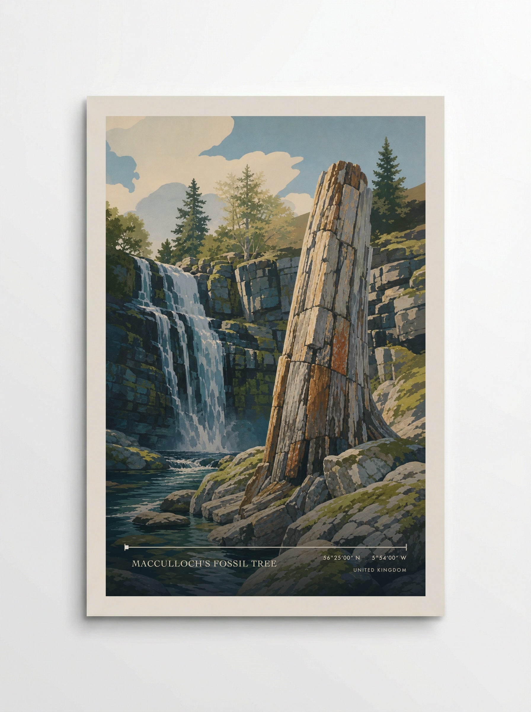 MacCulloch's Fossil Tree United Kingdom Travel Poster - Poster