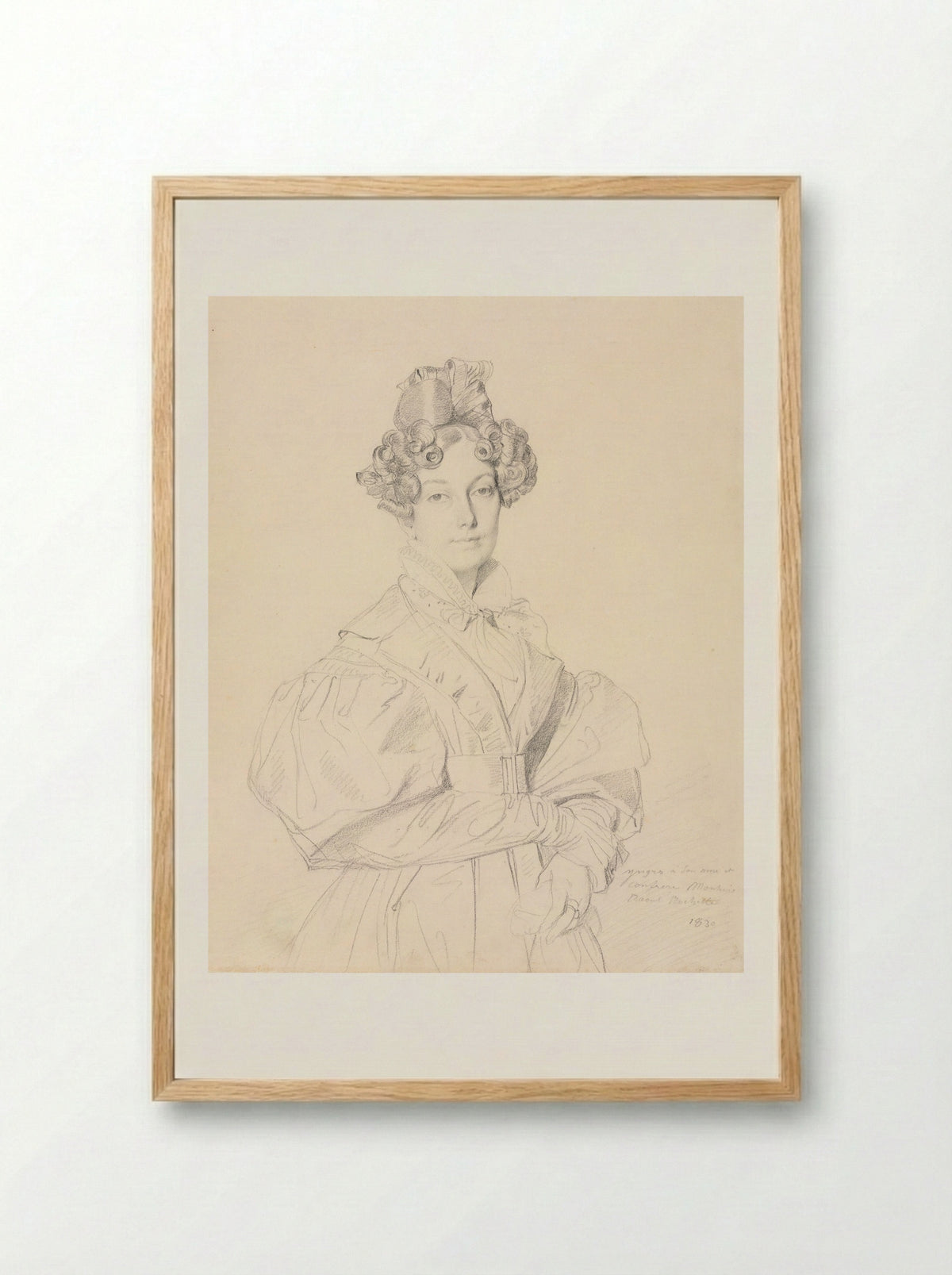 Madame Désiré Raoul-Rochette - Jean-Auguste-Dominique Ingres - Framed Print Wood