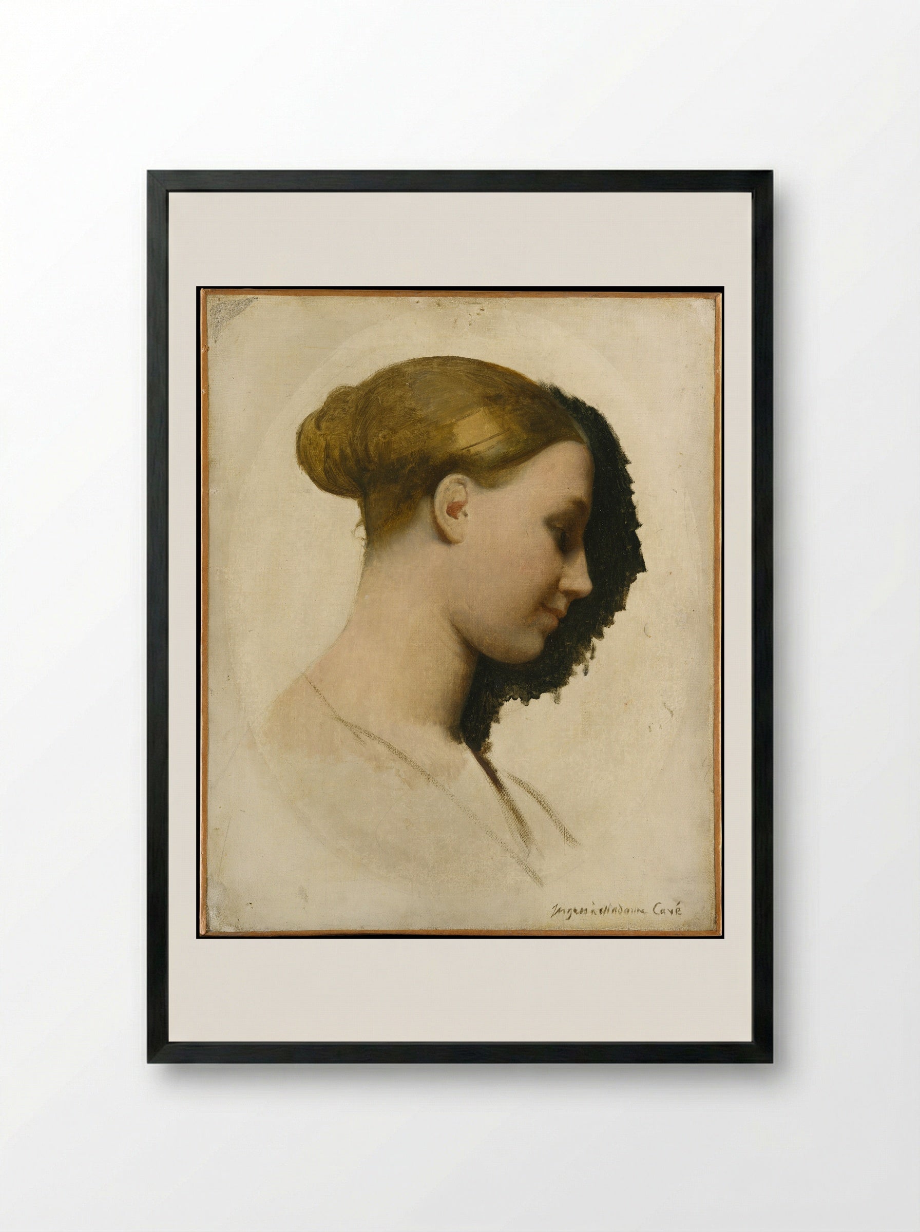 Madame Edmond Cavé (Marie-Elisabeth Blavot) - Jean Auguste Dominique Ingres - Framed Print Black