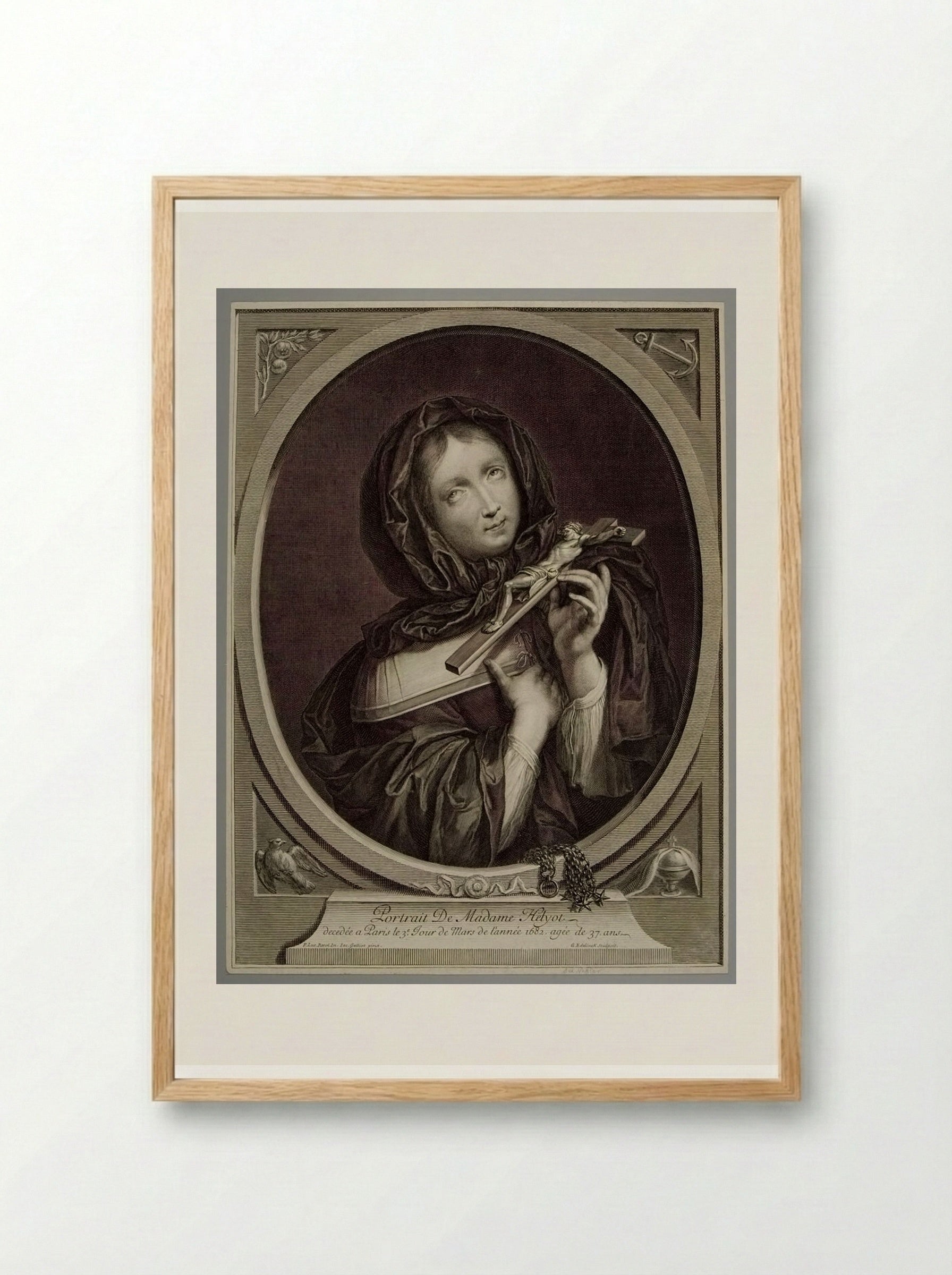 Madame Helyot (Marie Herinx) - Gérard Edelinck - Framed Print Wood