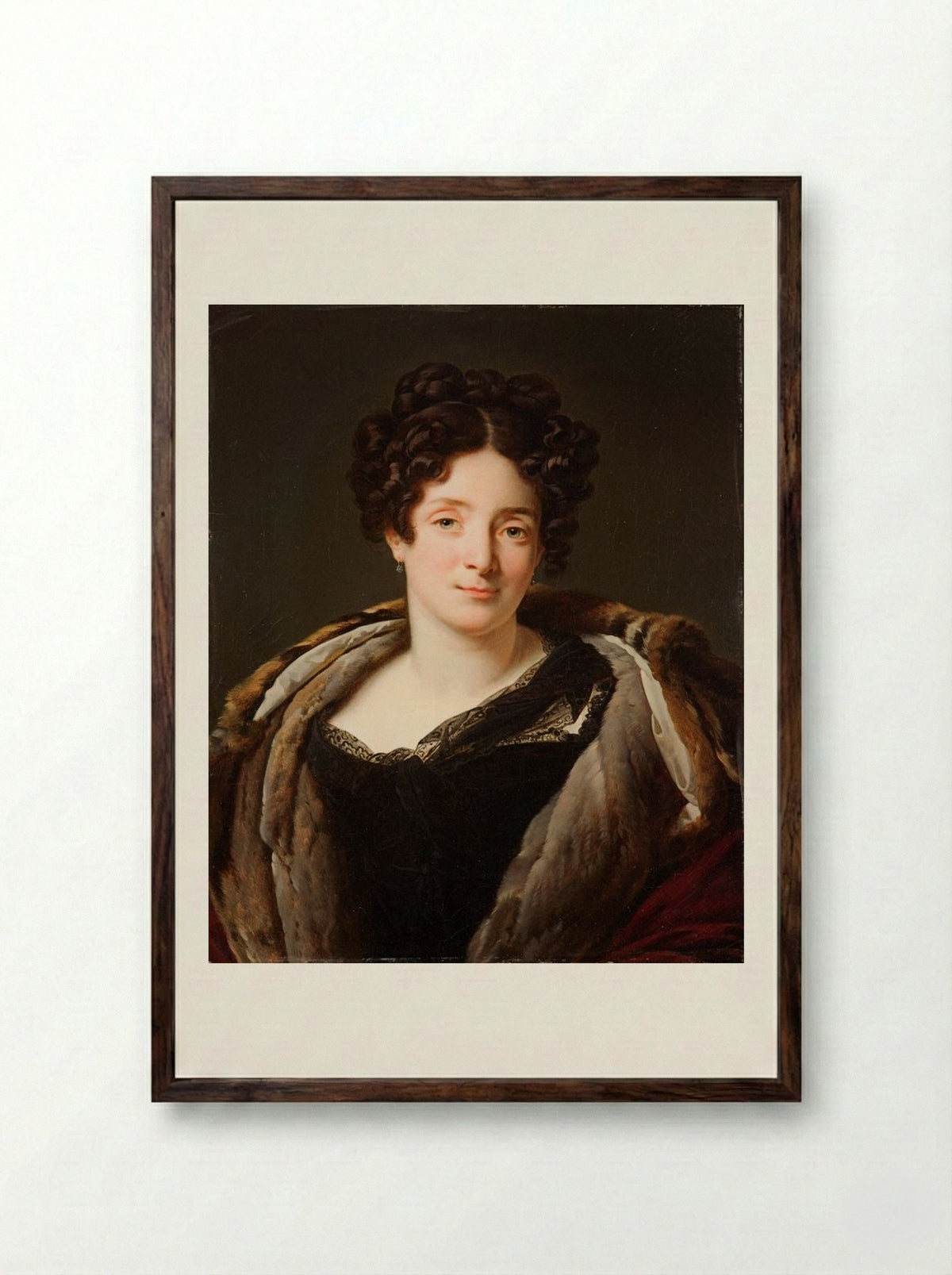 Madame Jacques-Louis-Étienne Reizet - Anne-Louis Girodet-Trioson - Framed Print Dark Wood