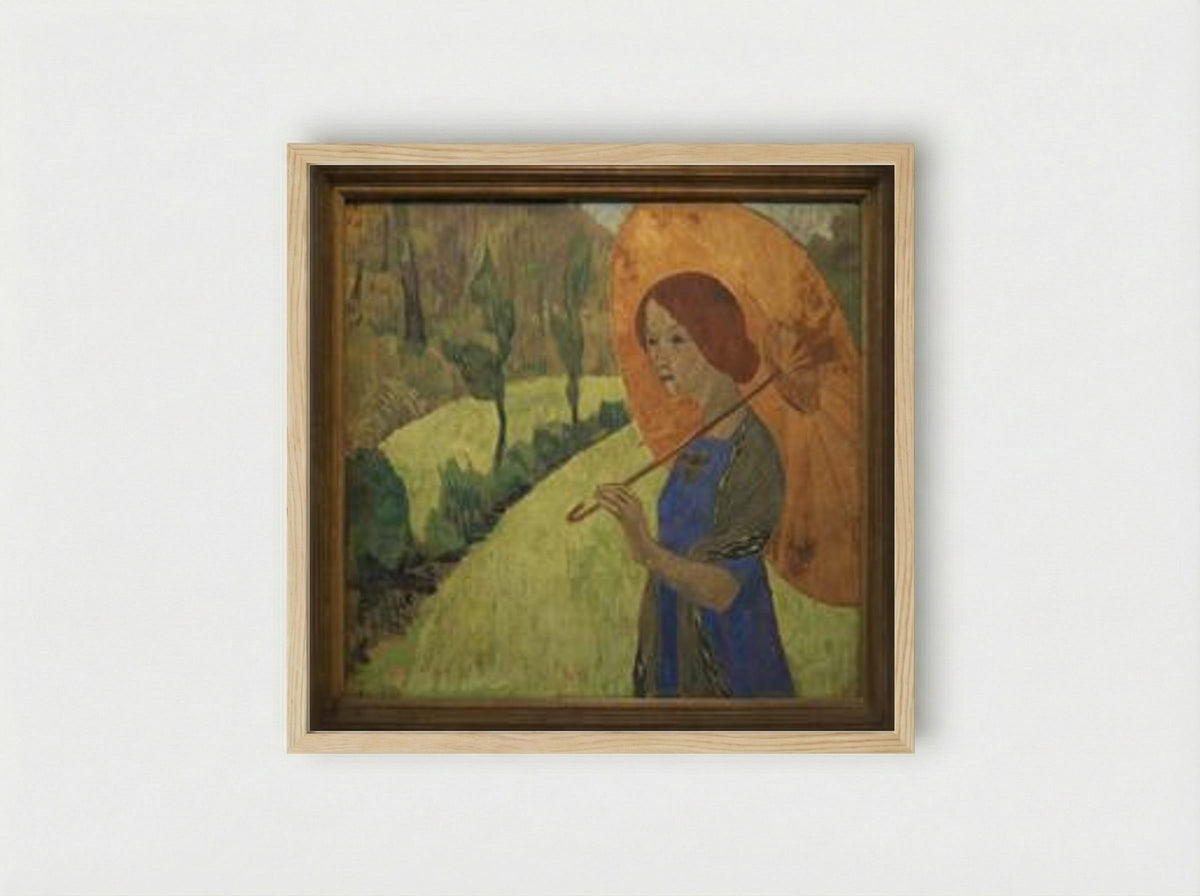 Madame Sérusier with a Parasol - Paul Sérusier - Framed Print Wood