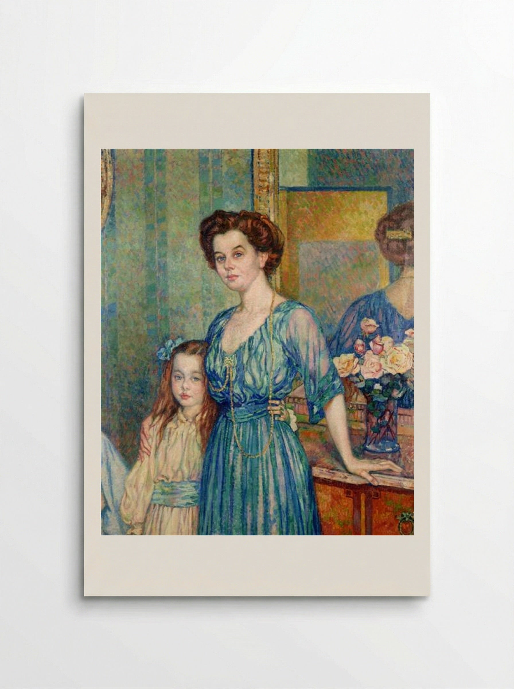 Madame Von Bodenhausen with her daughter Luli - Théo van Rysselberghe - Poster