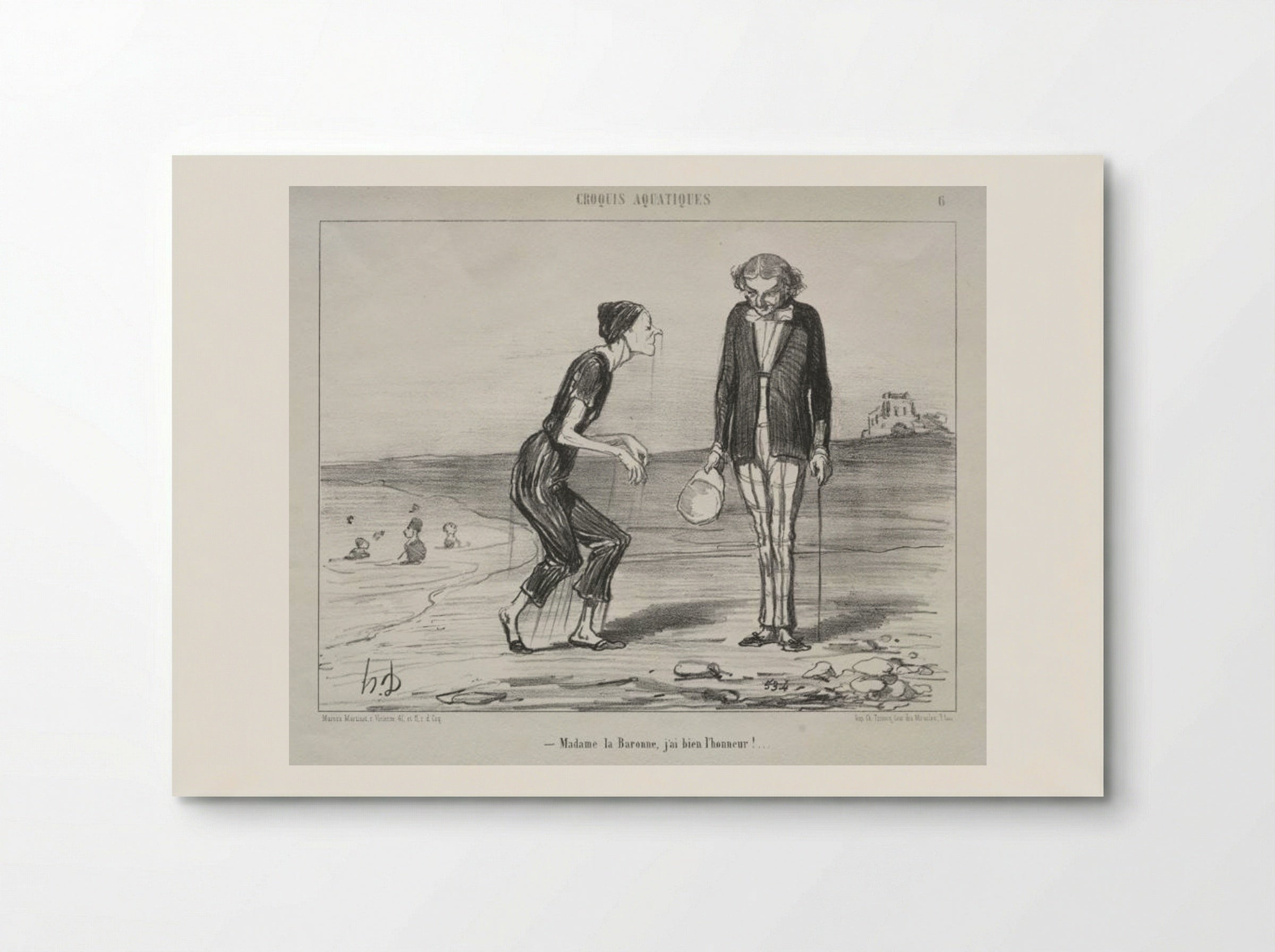 Madame la Baronne, j'ai bien l'honneur! - Honoré Daumier - Poster