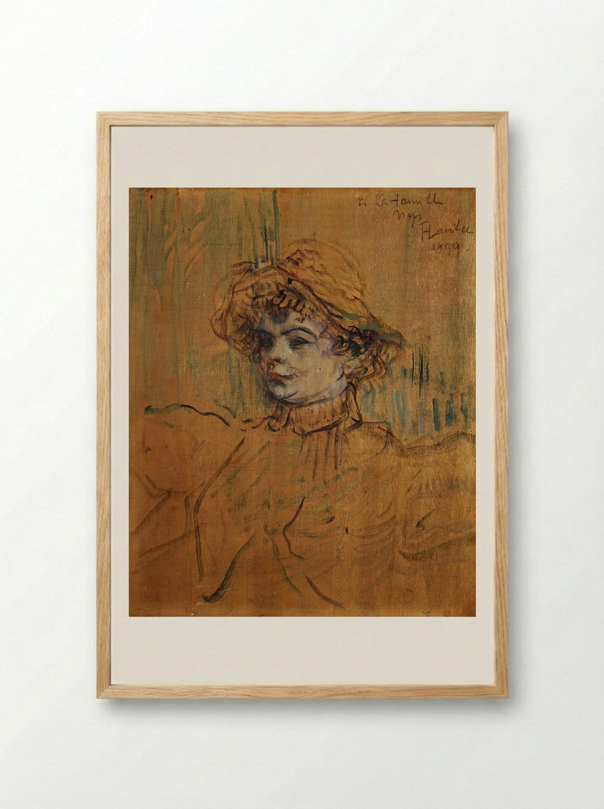 Mademoiselle Nys - Henri de Toulouse-Lautrec - Framed Print Wood