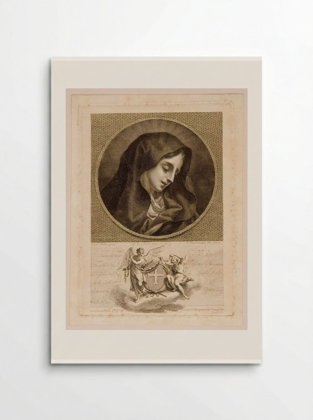 Madonna (After Carlo Dolci) - Francesco Bartolozzi - Poster