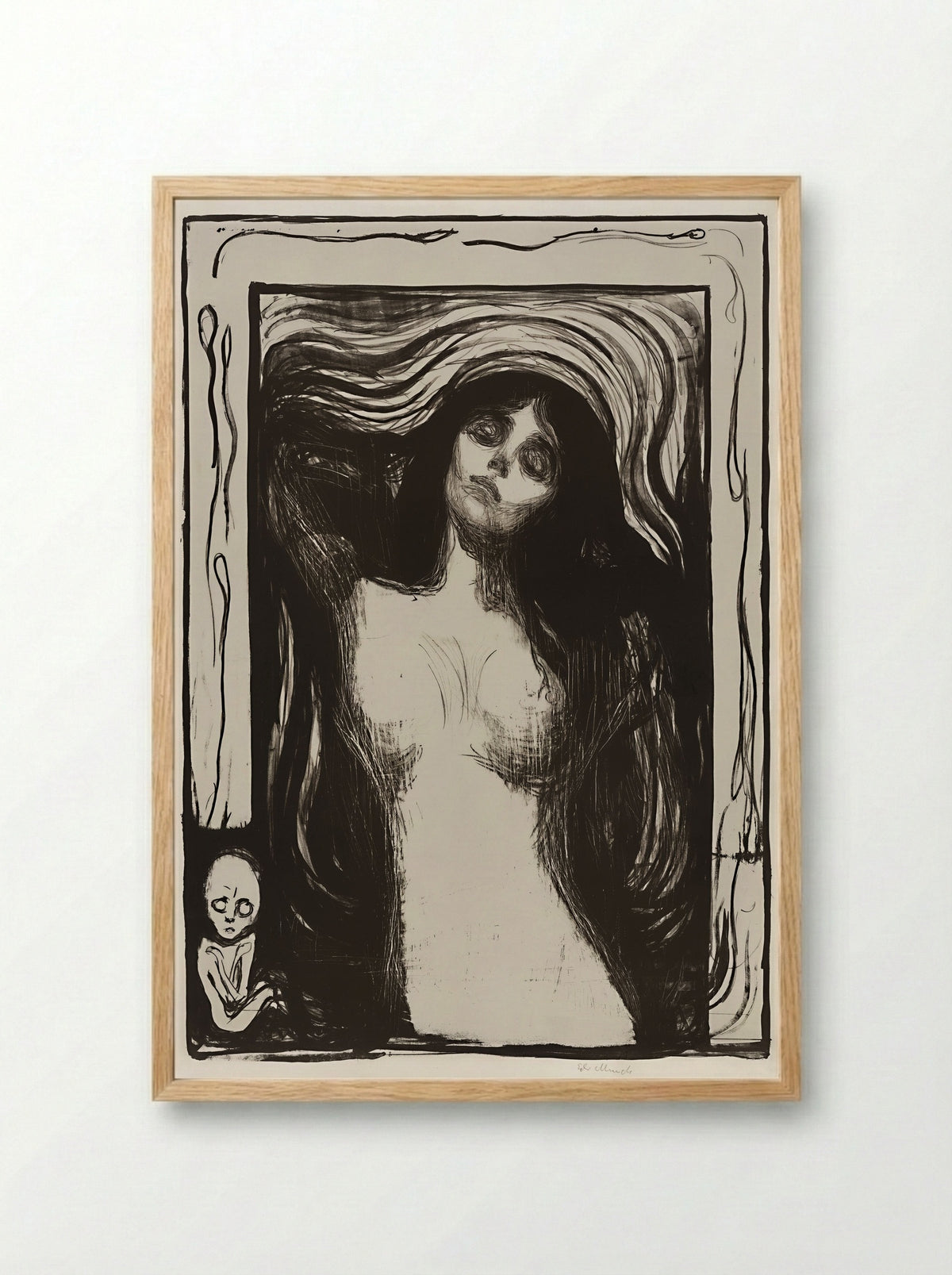Madonna (Liebendes Weib) - Edvard Munch - Framed Print Wood
