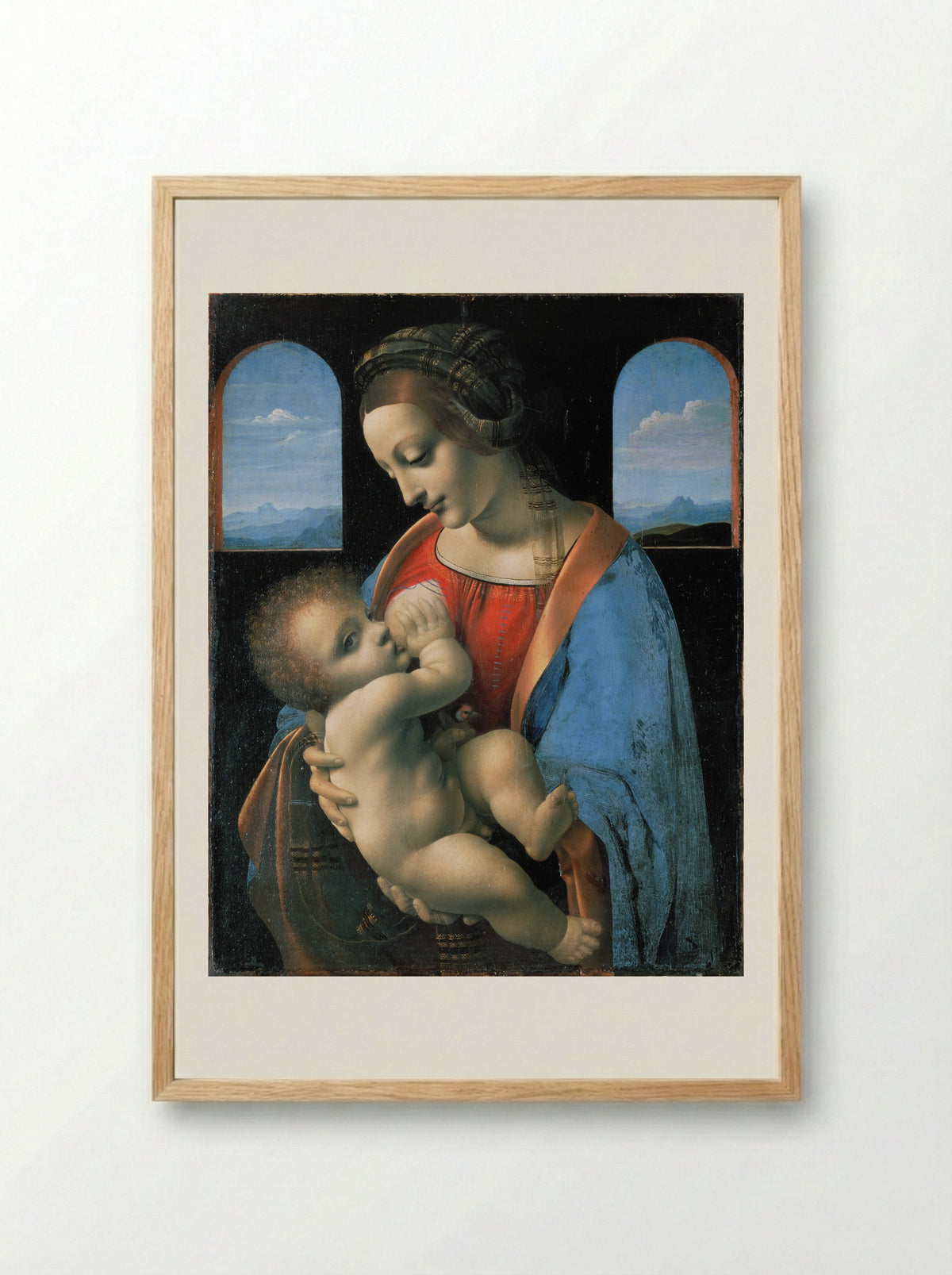 Madonna Litta - Leonardo da Vinci - Framed Print Wood