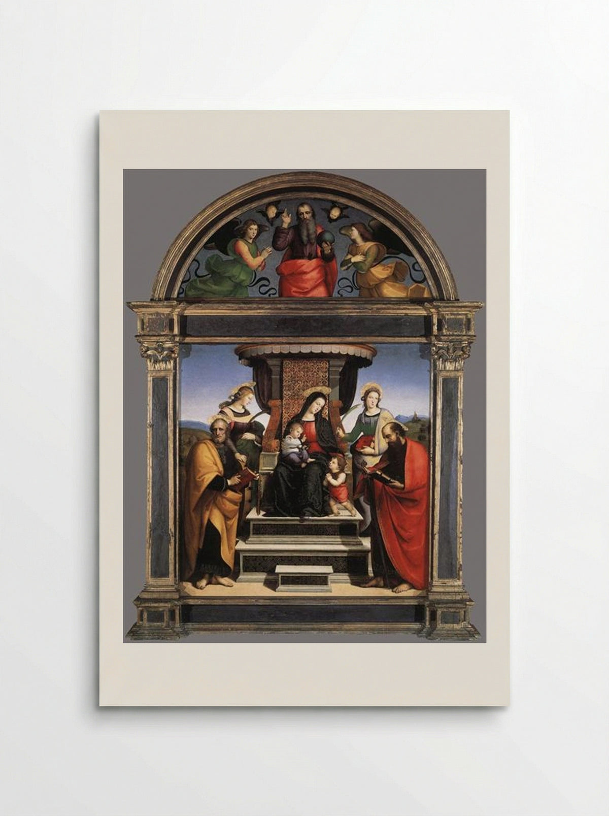 Madonna and Child Enthroned with Saints - Raphael - Poster