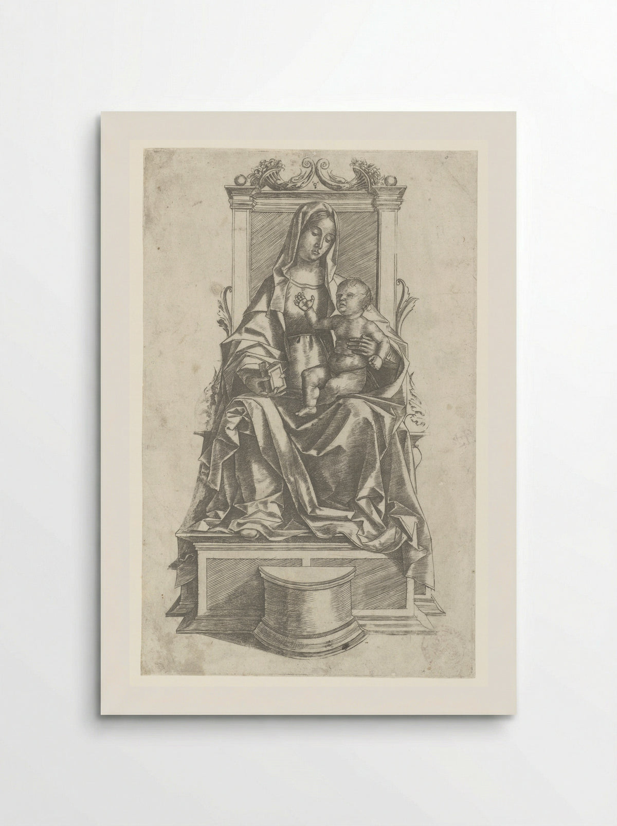 Madonna and Child Enthroned - Girolamo Mocetto - Poster