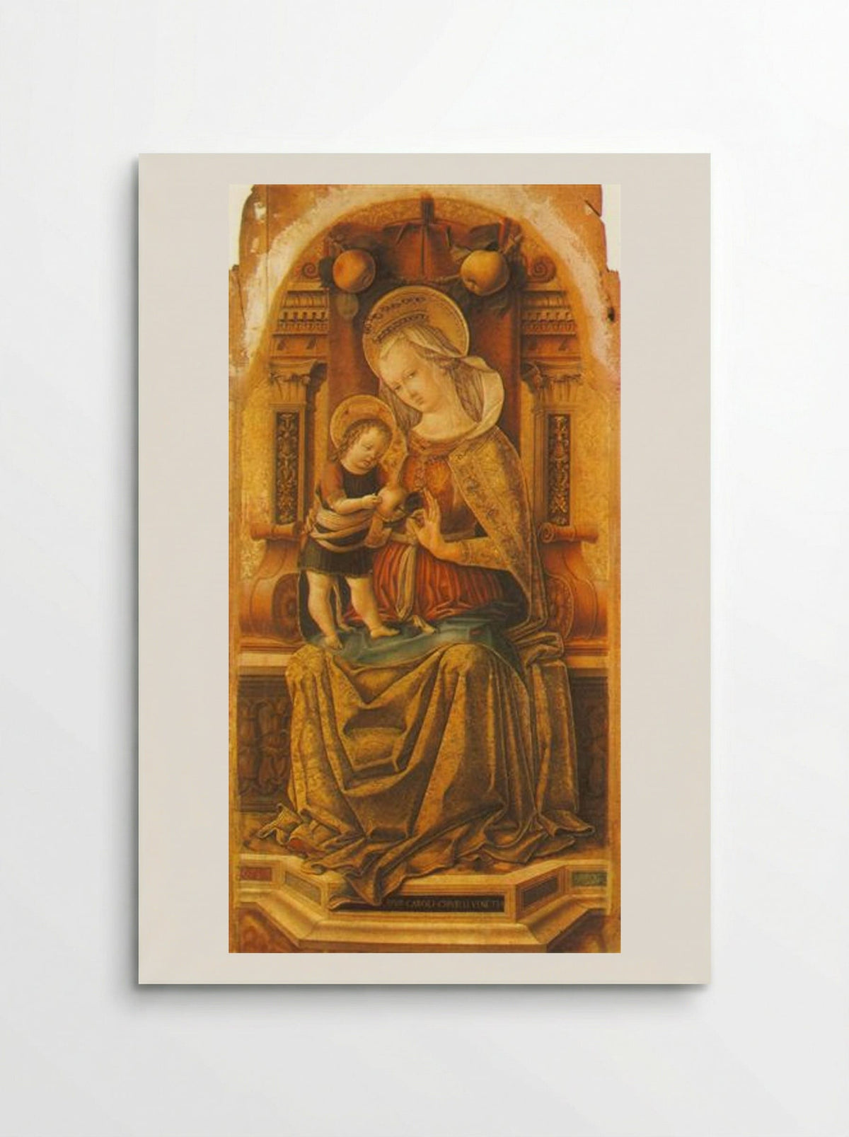Madonna and Child Enthroned - Carlo Crivelli - Poster
