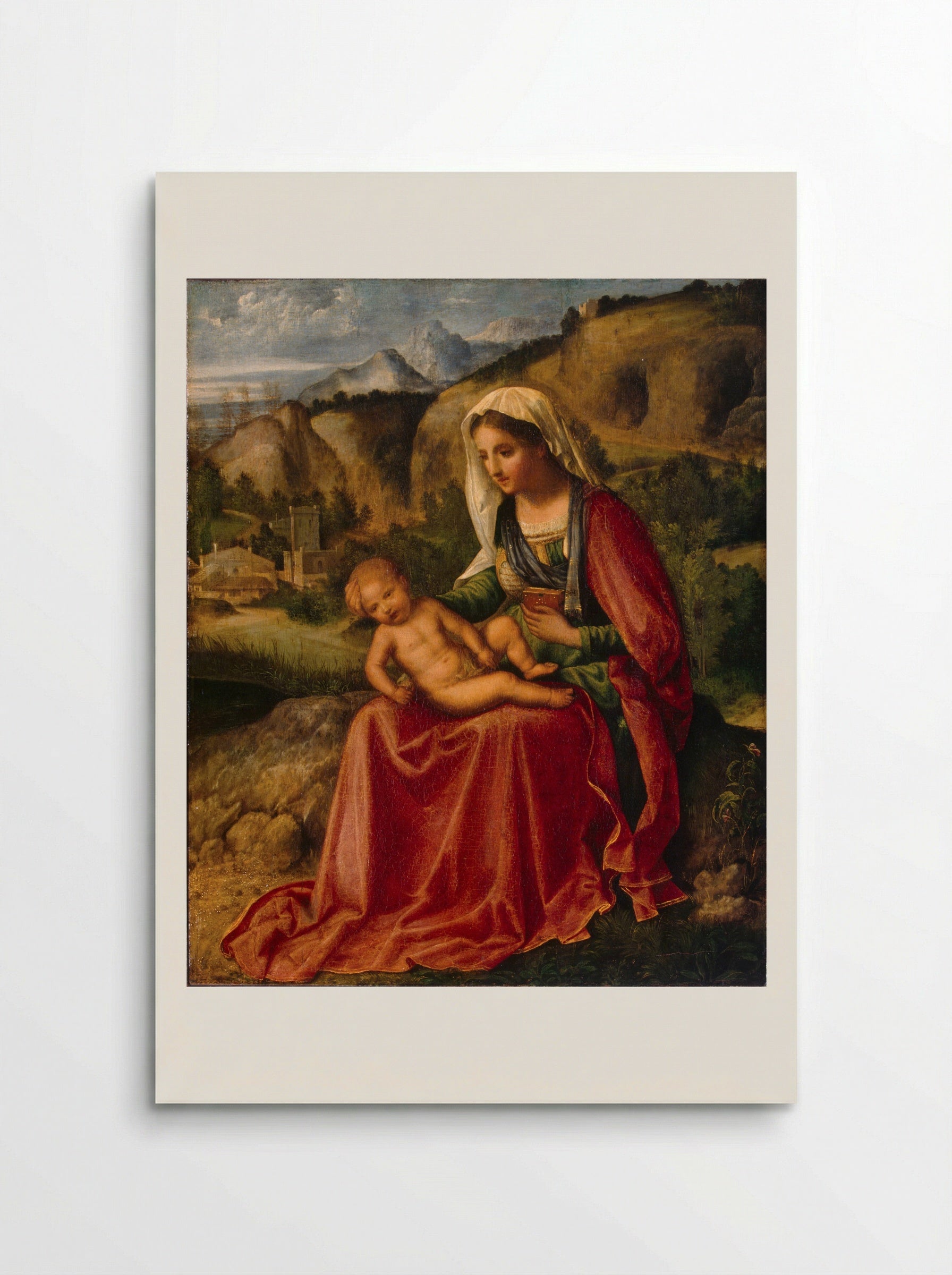 Madonna and Child in a Landscape - Giorgione - Poster