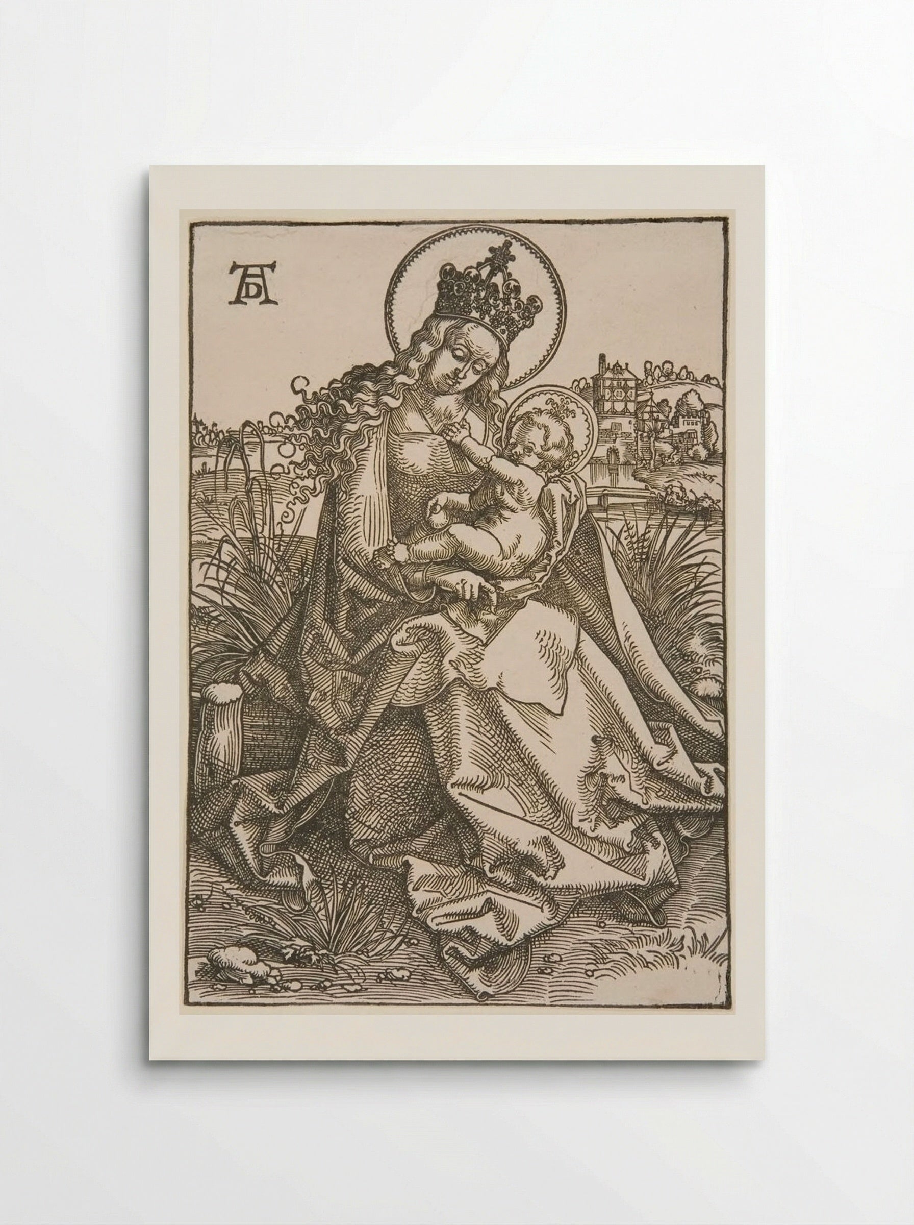 Madonna and Child on a Grassy Bank - Hans Baldung Grien - Poster