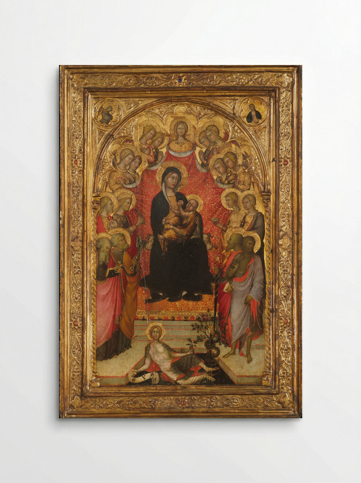 Madonna and Child with Angels and Eve - Paolo di Giovanni Fei - Poster