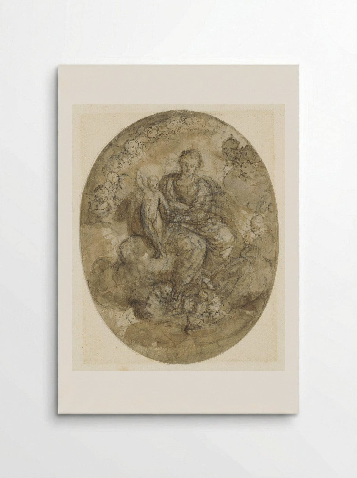 Madonna and Child with Angels on Clouds - Jerónimo Jacinto Espinosa - Poster
