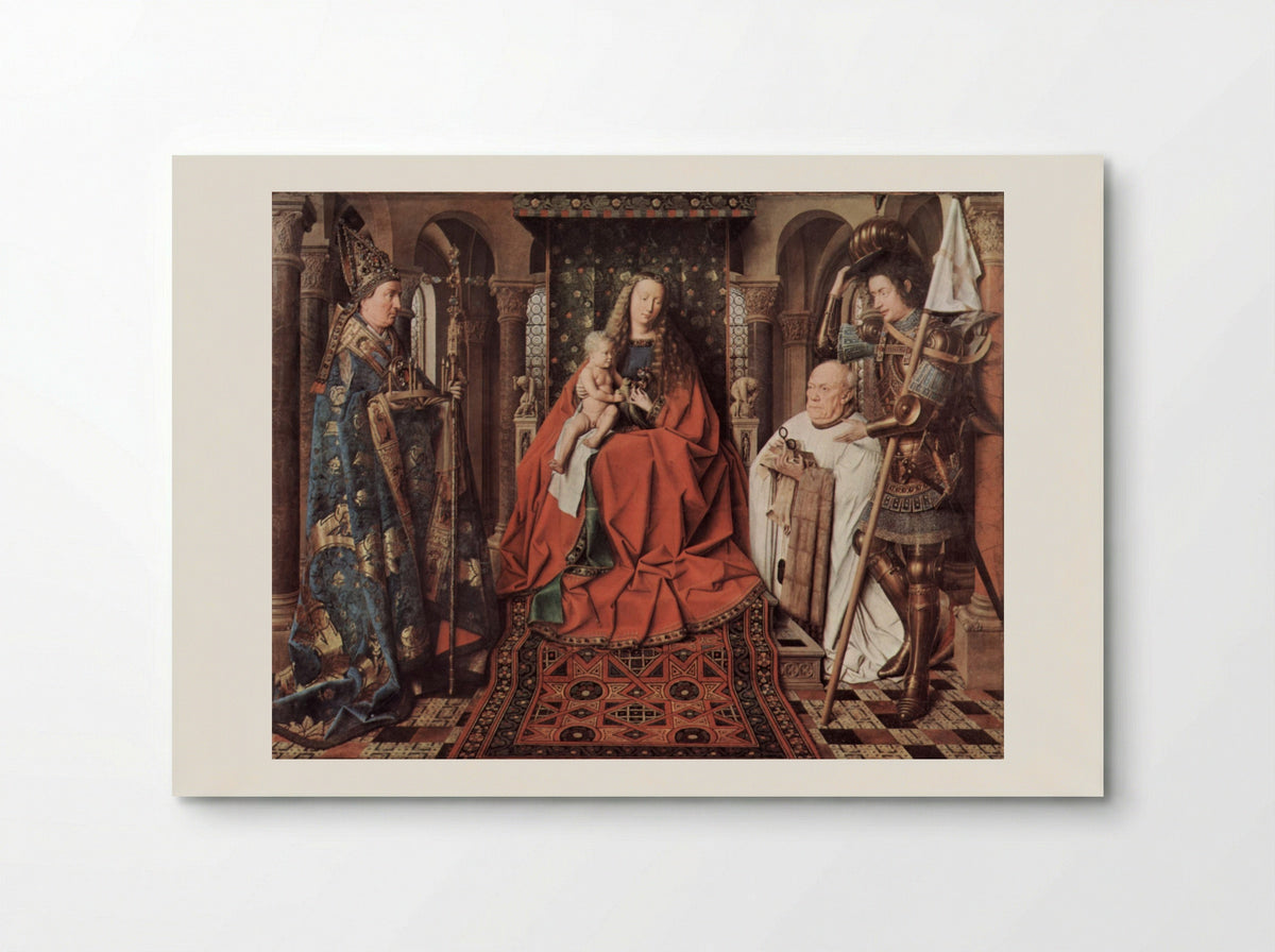 Madonna and Child with Canon Joris van der Paele - Jan van Eyck - Poster