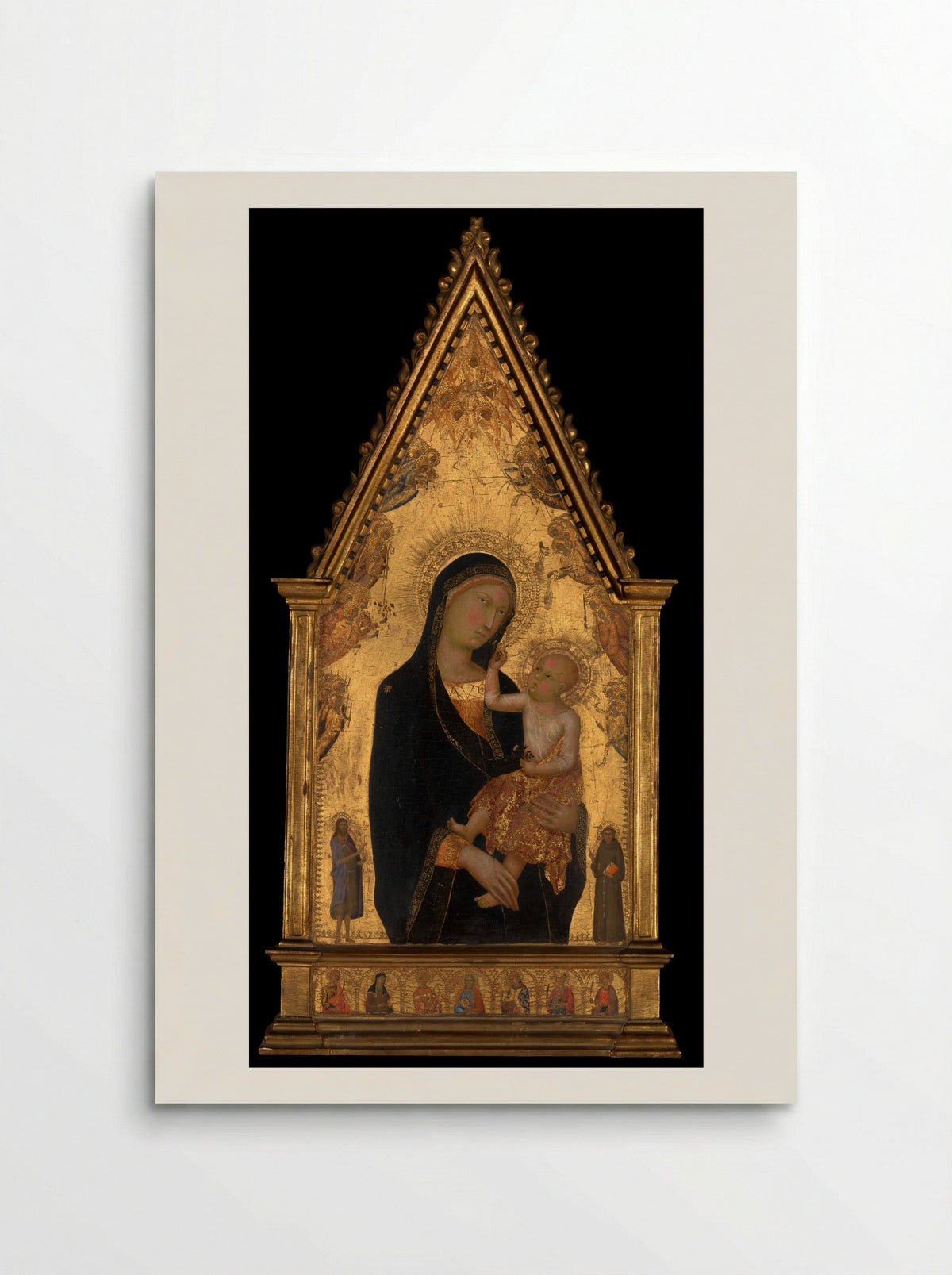 Madonna and Child with Saints and Angels - Lippo Memmi - Poster