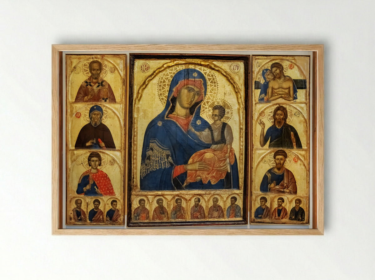 Madonna and Child with Saints - Italian (Venetian) Painter - Framed Print Wood