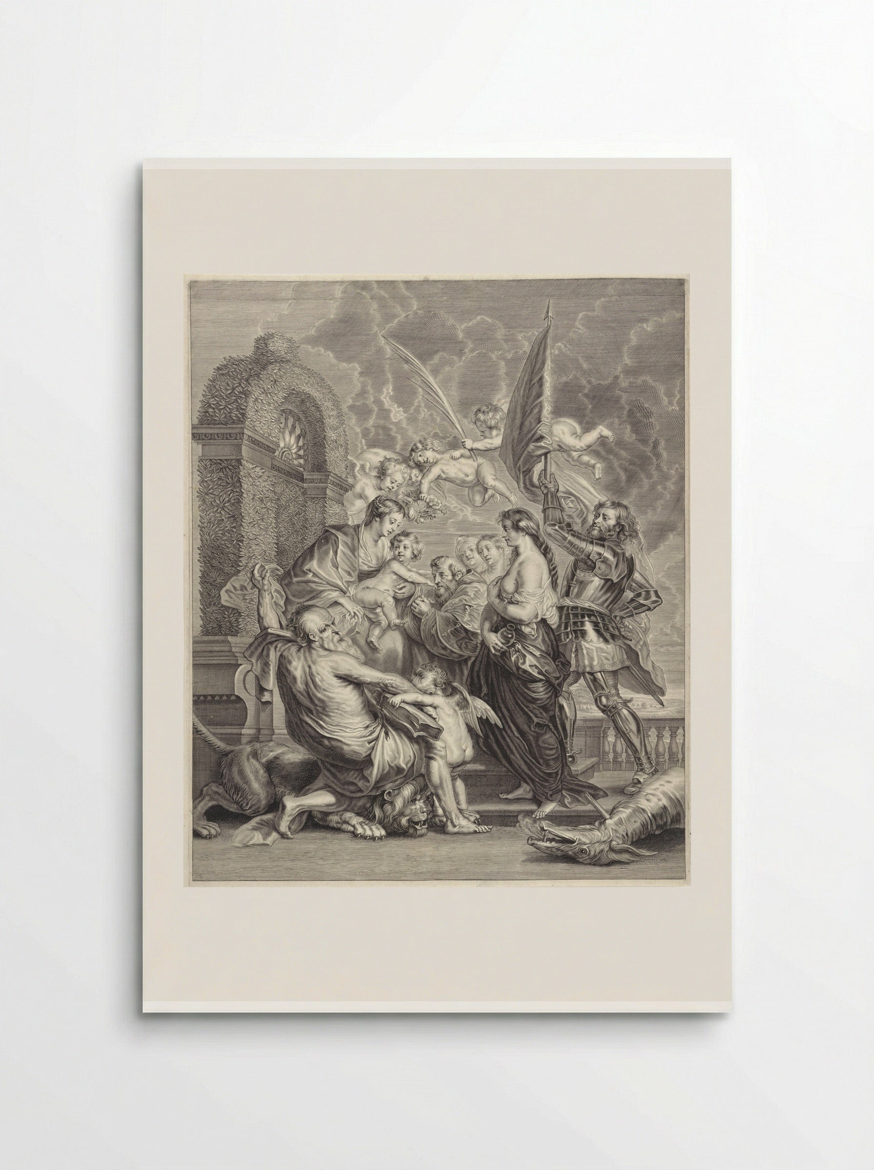 Madonna and Child with Saints - Paulus Pontius - Poster
