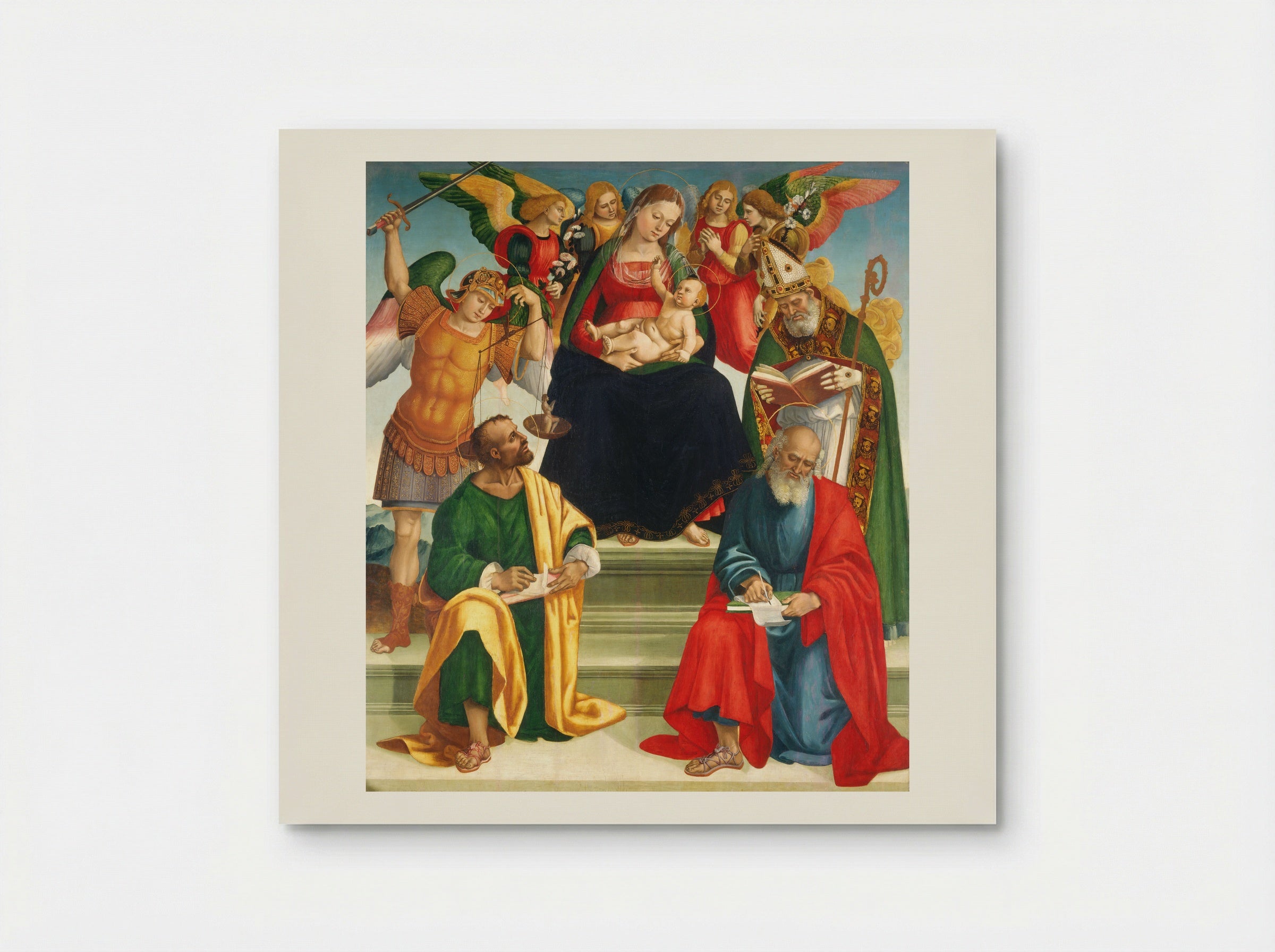 Madonna and Child with Saints - Luca Signorelli - Poster