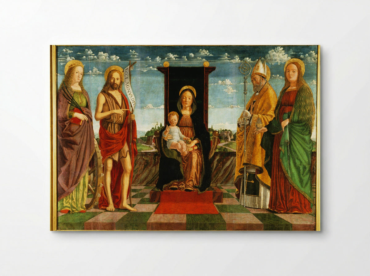Madonna and Child with Saints - Domenico Morone - Poster