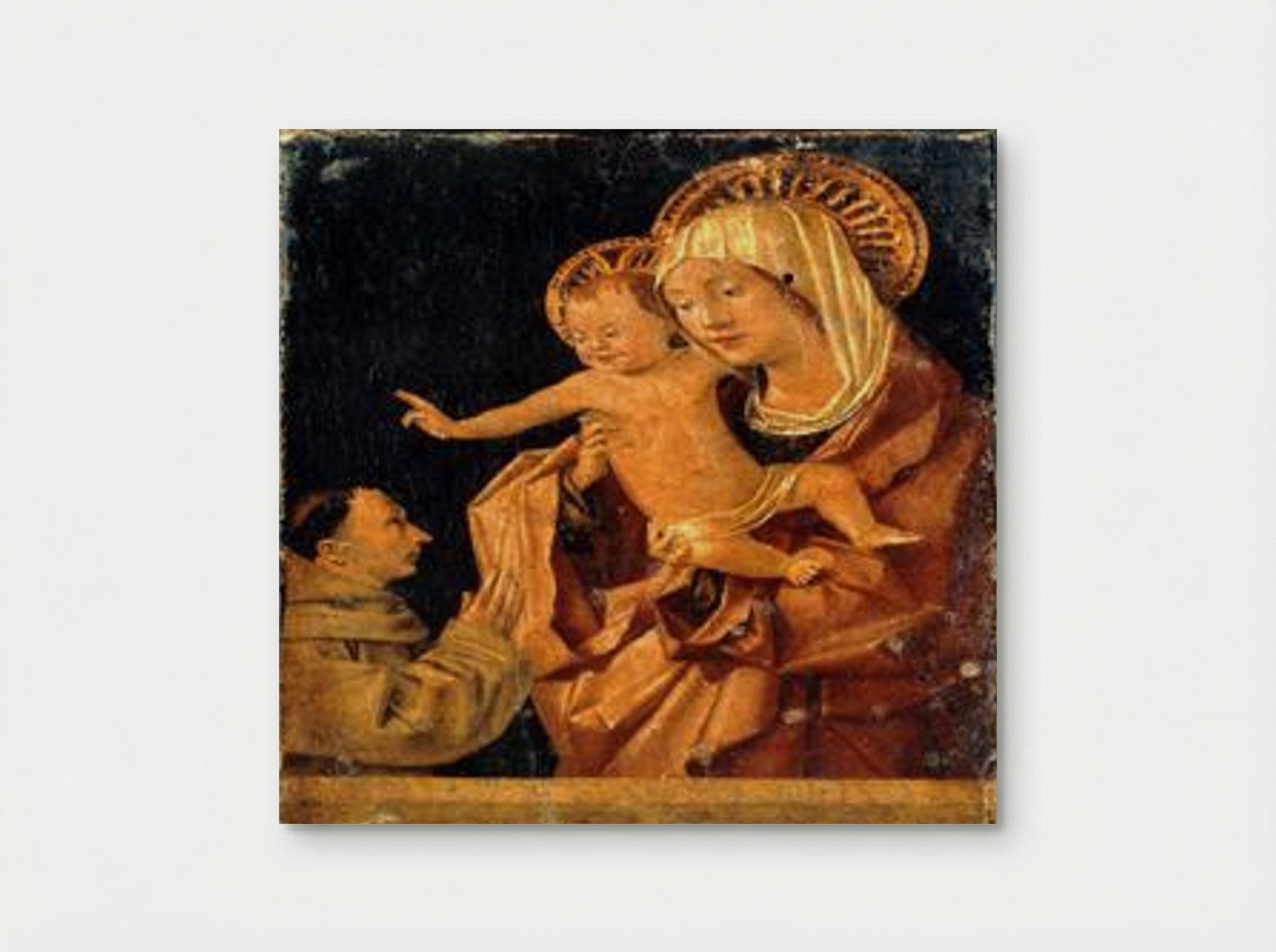 Madonna and Child with a Praying Franciscan Donor - Antonello da Messina - Poster