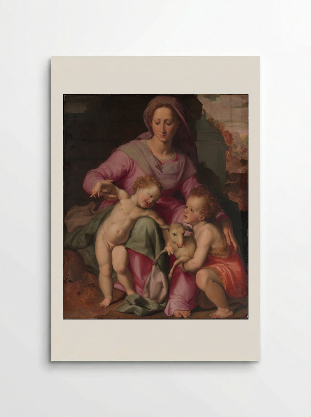 Madonna and Child with the Infant Saint John the Baptist - Santi di Tito - Poster