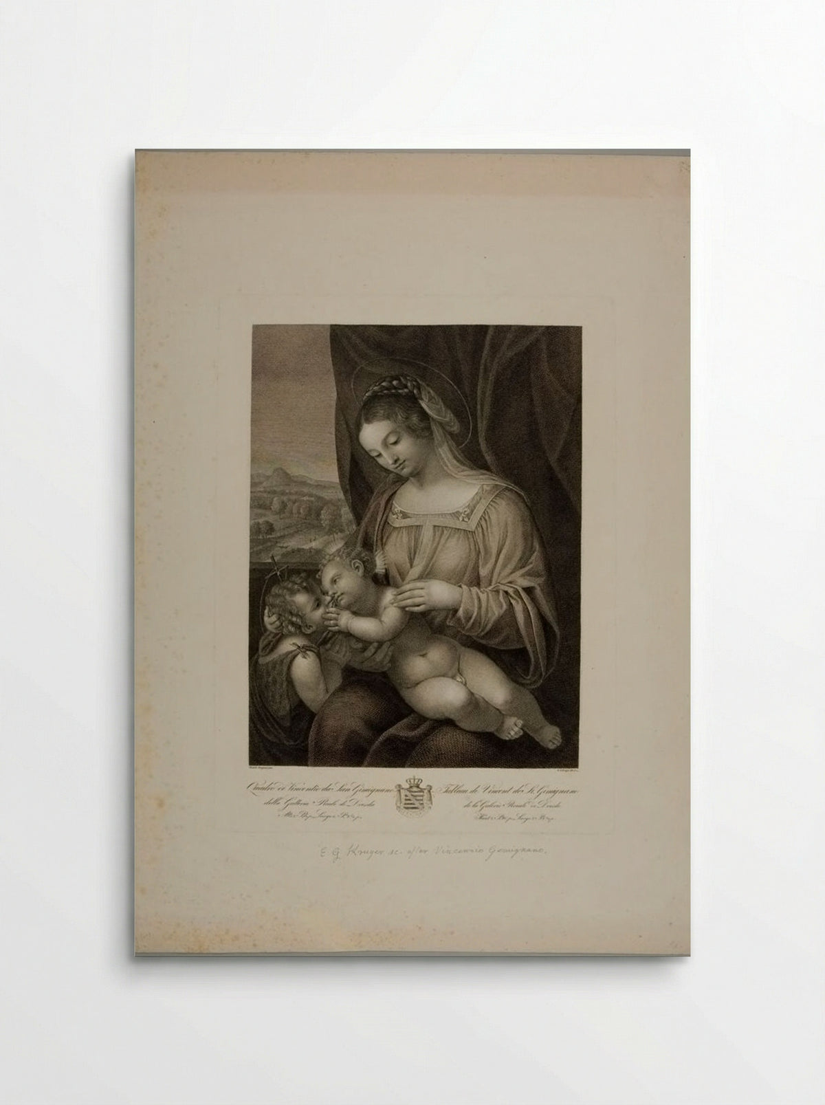 Madonna and Child with the Infant Saint John - Ephraim Gottlieb Krüger - Poster