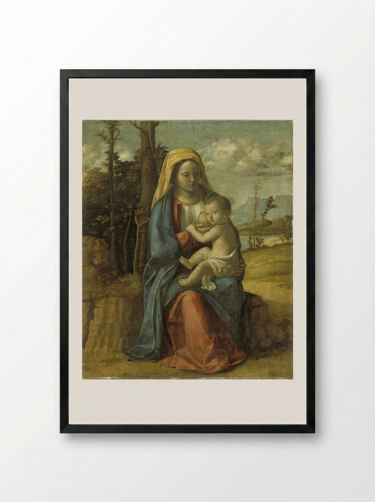 Madonna and Child - Giovanni Battista Cima da Conegliano - Framed Print Black