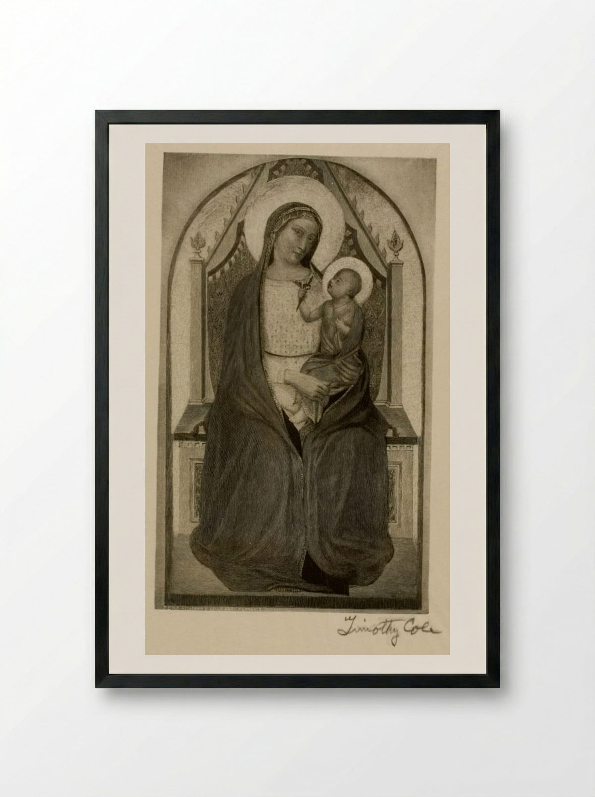 Madonna and Child - Timothy Cole - Framed Print Black