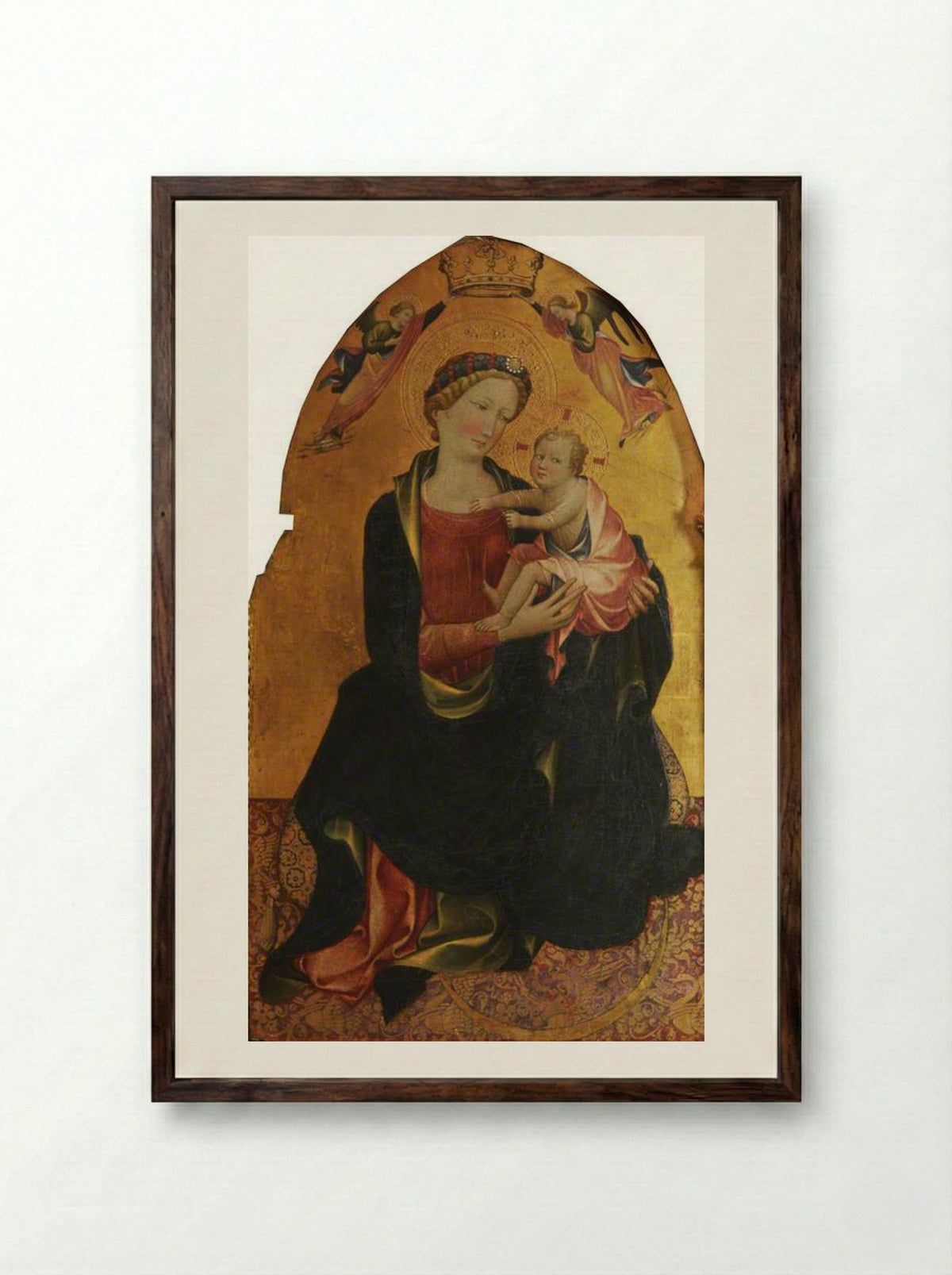 Madonna and Child - Gherardo Starnina - Framed Print Dark Wood