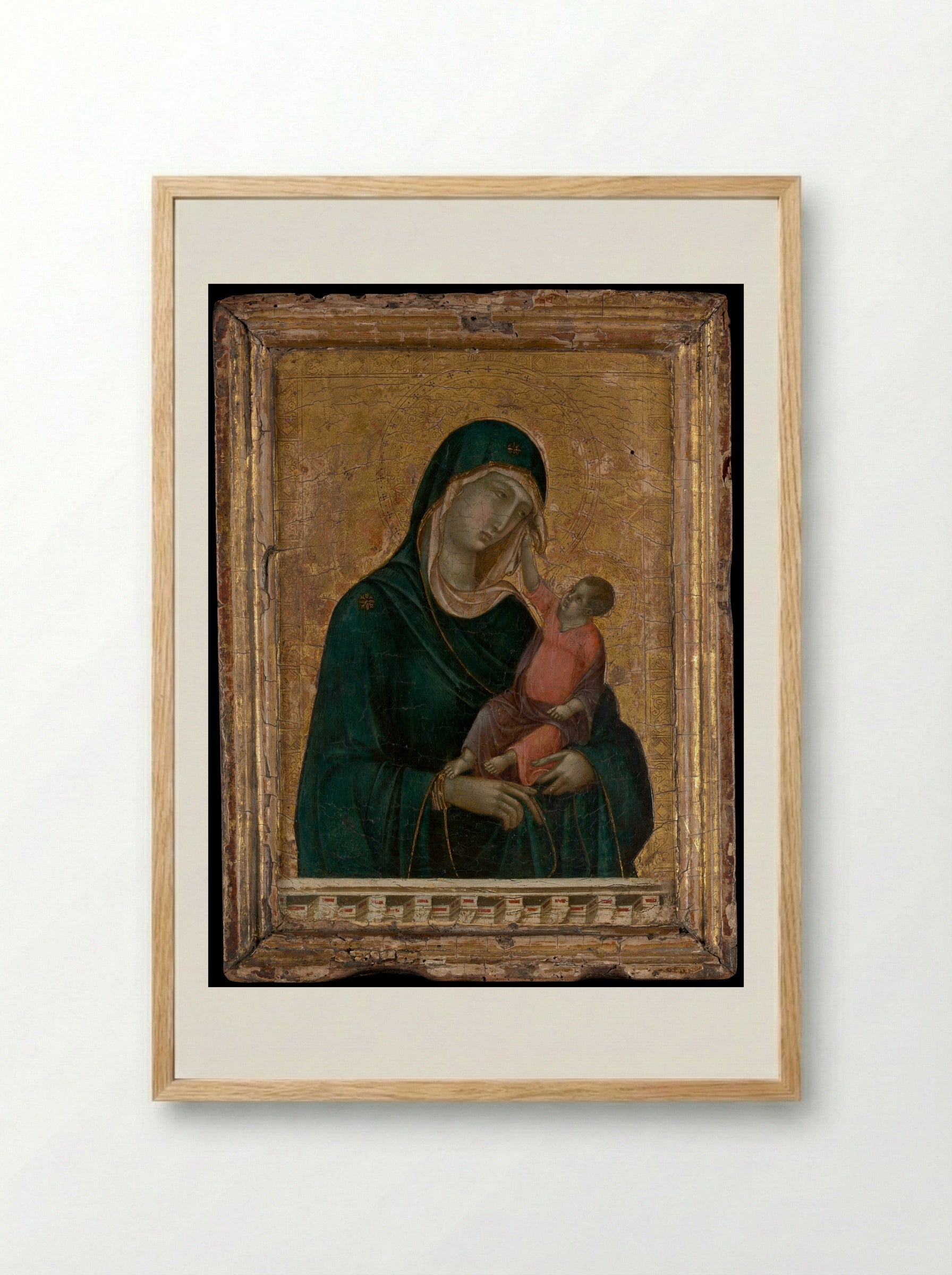 Madonna and Child - Duccio di Buoninsegna - Framed Print Wood