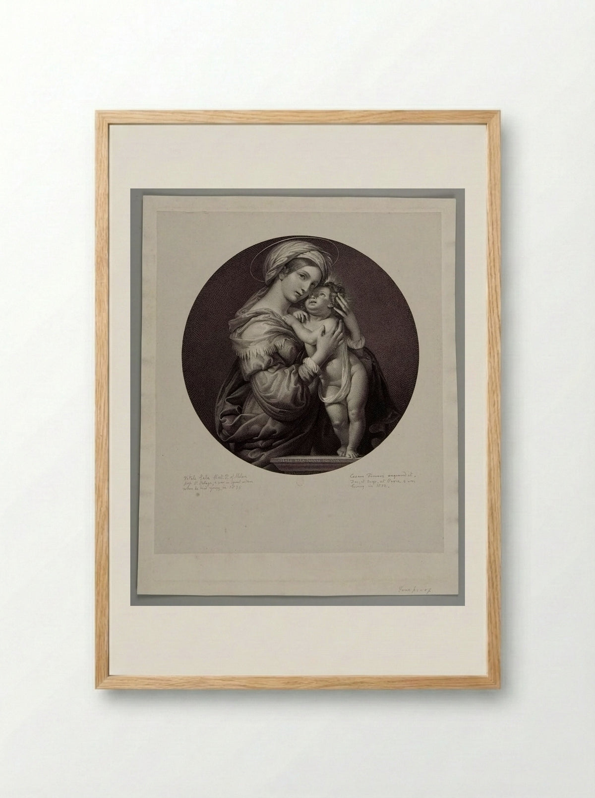 Madonna and Child - Cesare Ferreri - Framed Print Wood