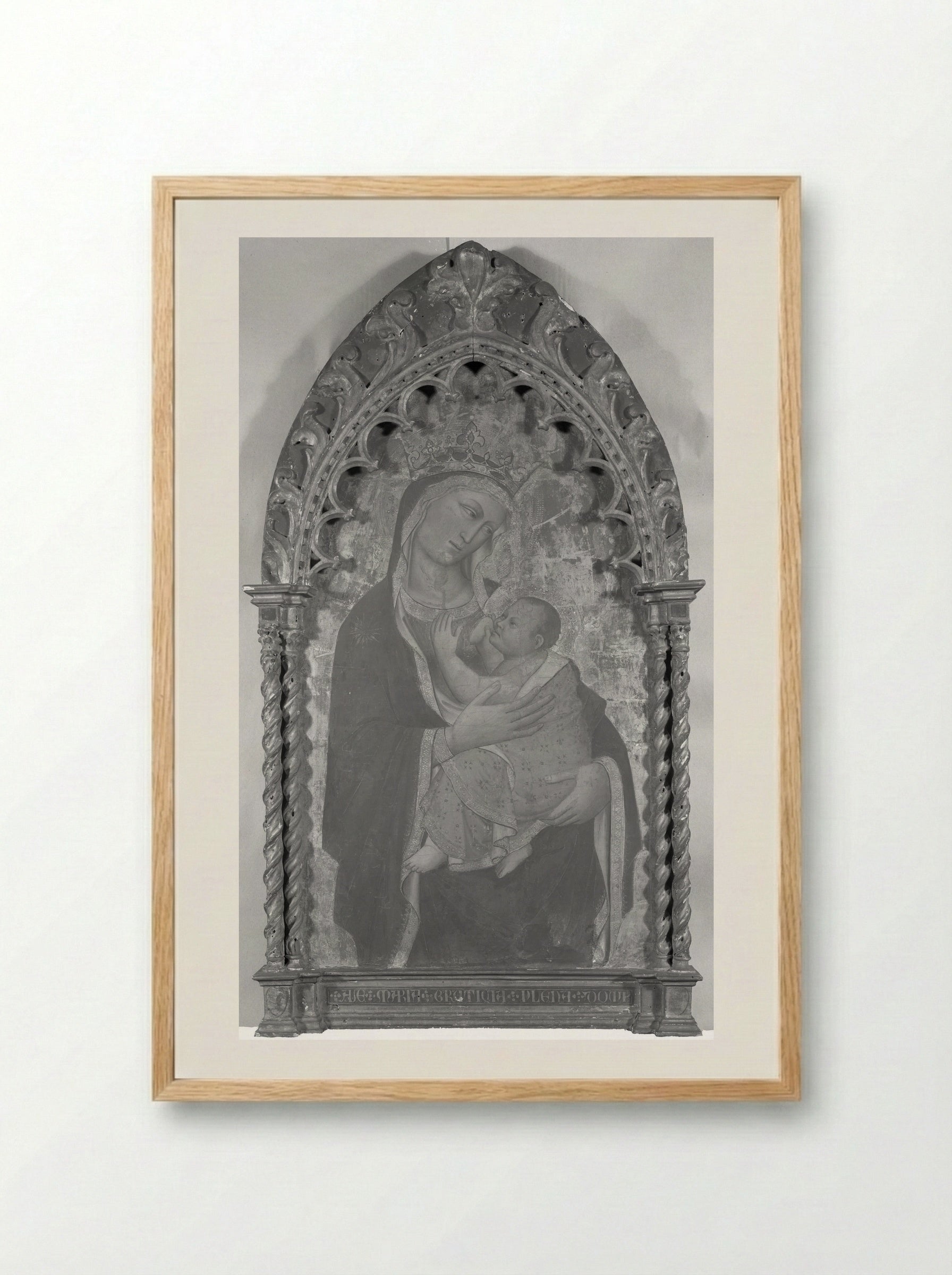Madonna and Child - Niccolò di Pietro Gerini - Framed Print Wood