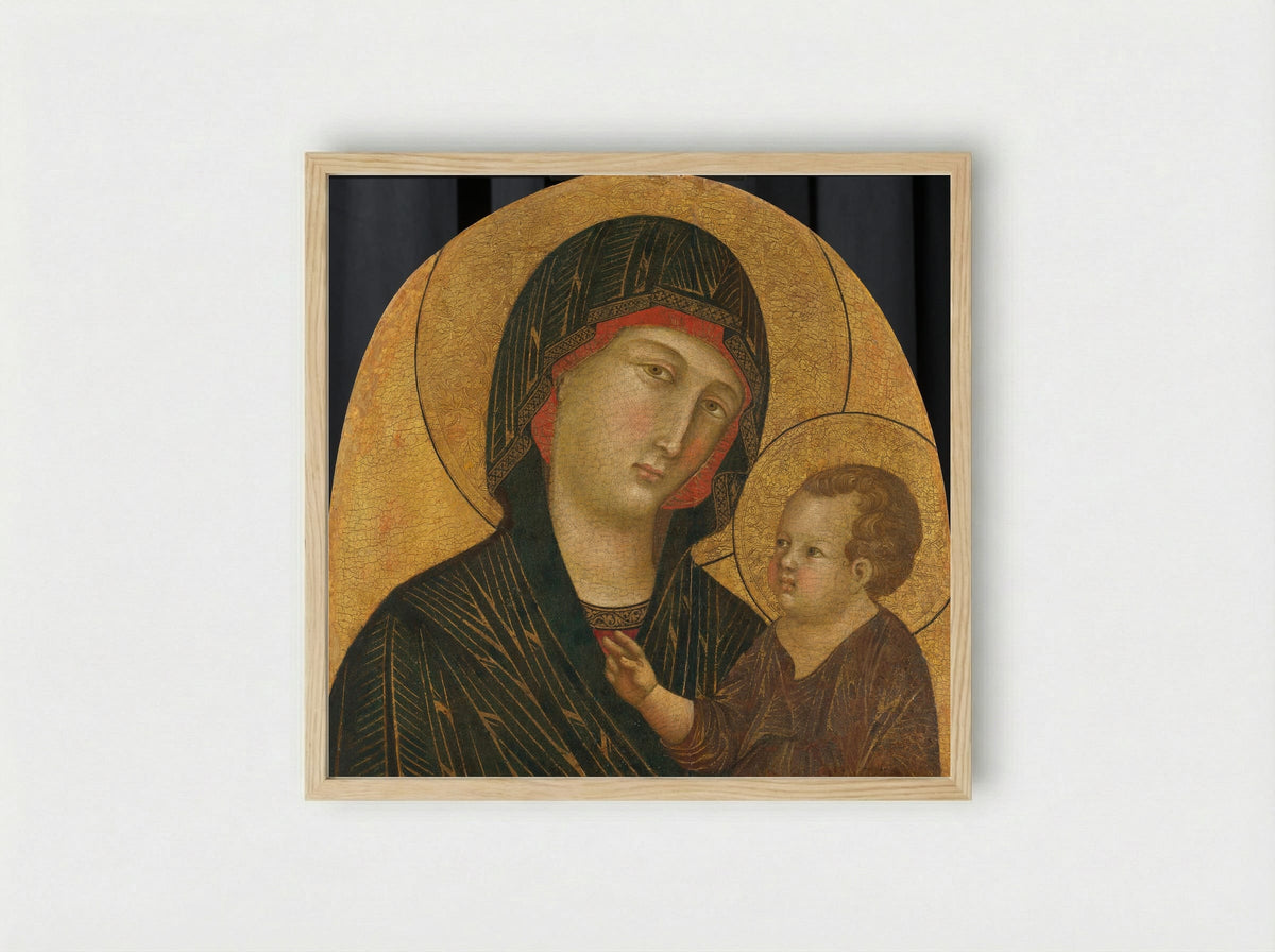 Madonna and Child - Master of Badia a Isola - Framed Print Wood