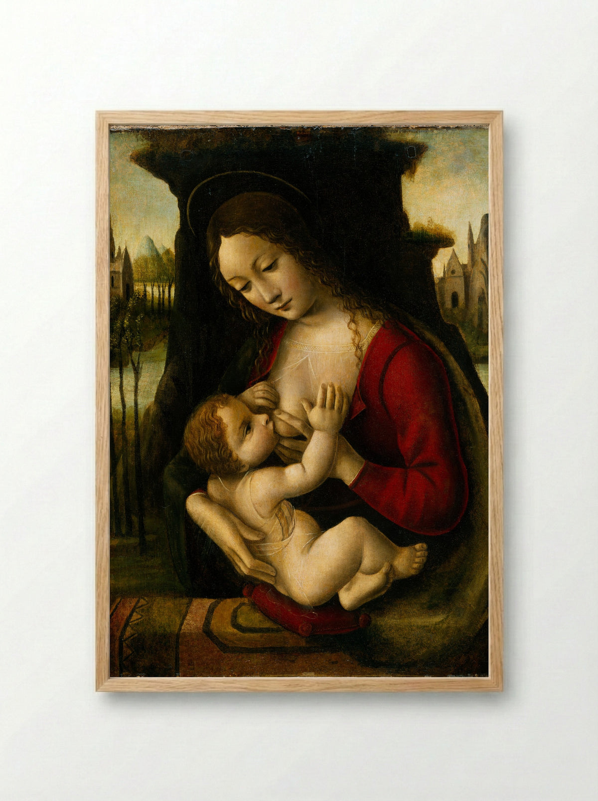 Madonna and Child - Bernardino dei Conti - Framed Print Wood