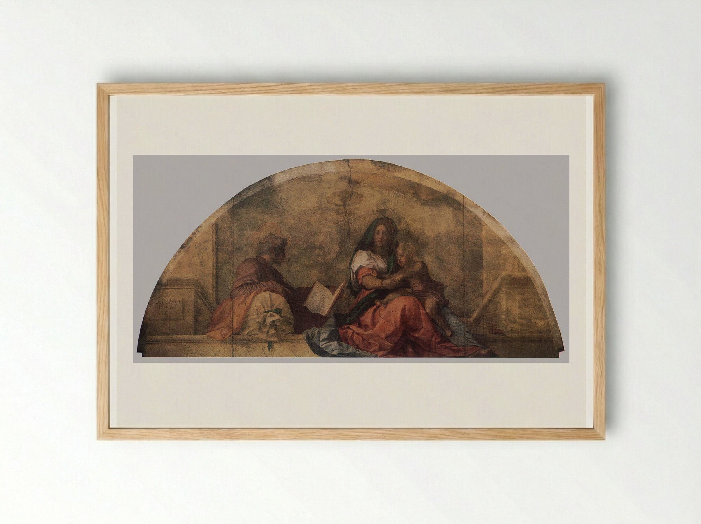 Madonna del Sacco - Andrea del Sarto - Framed Print Wood
