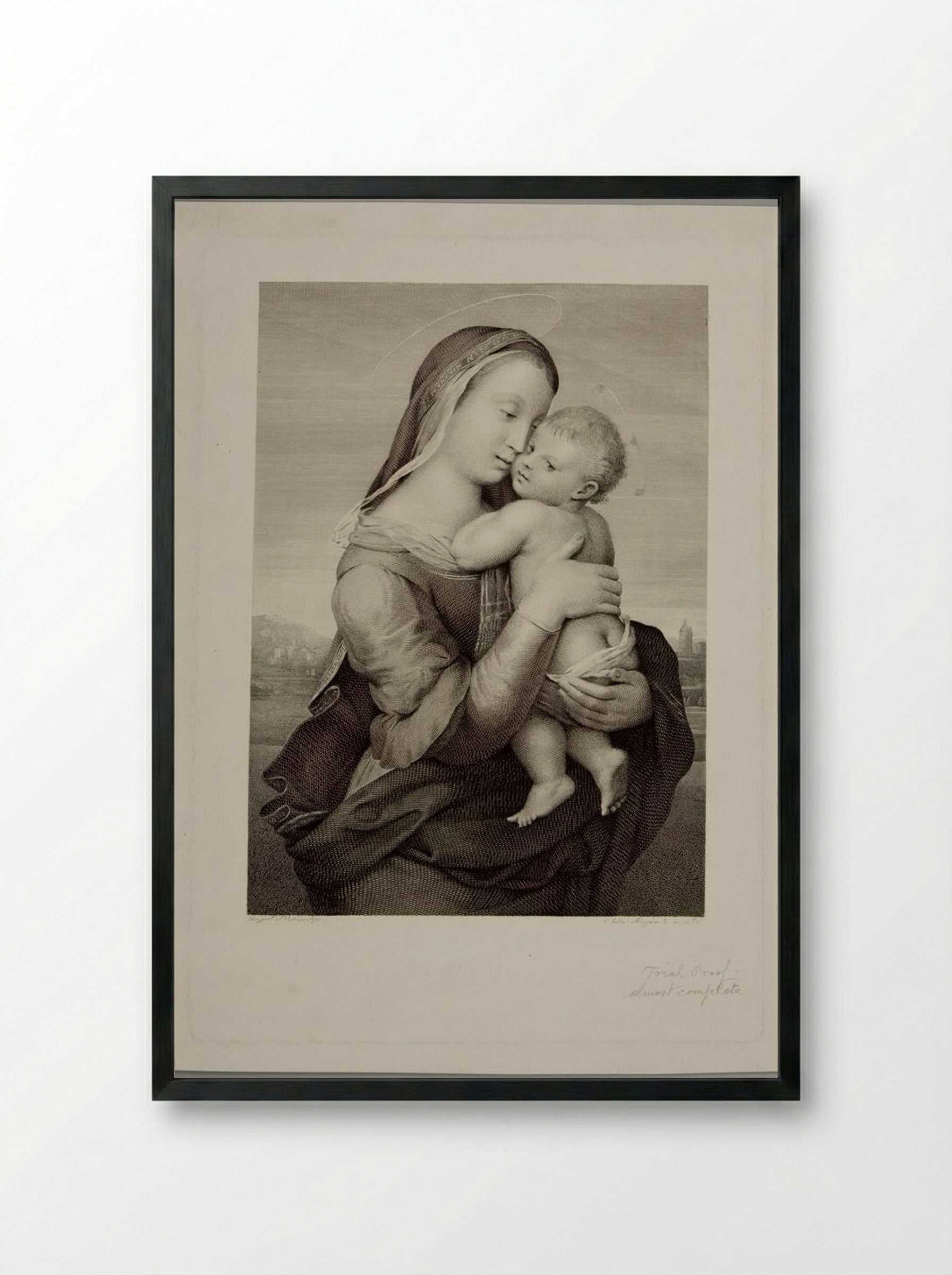 Madonna of Casa Tempi - Antonio Morghen - Framed Print Black