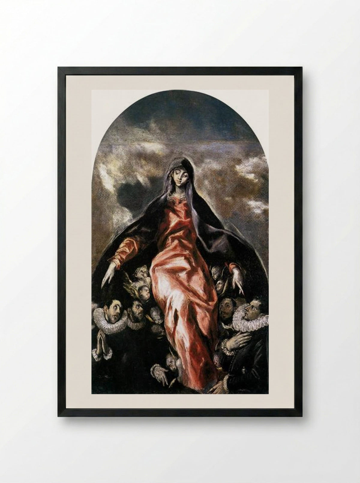 Madonna of Charity - El Greco - Framed Print Black