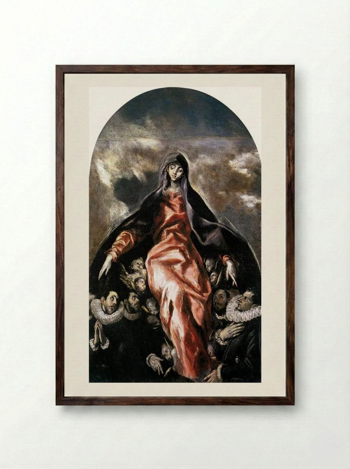 Madonna of Charity - El Greco - Framed Print Dark Wood