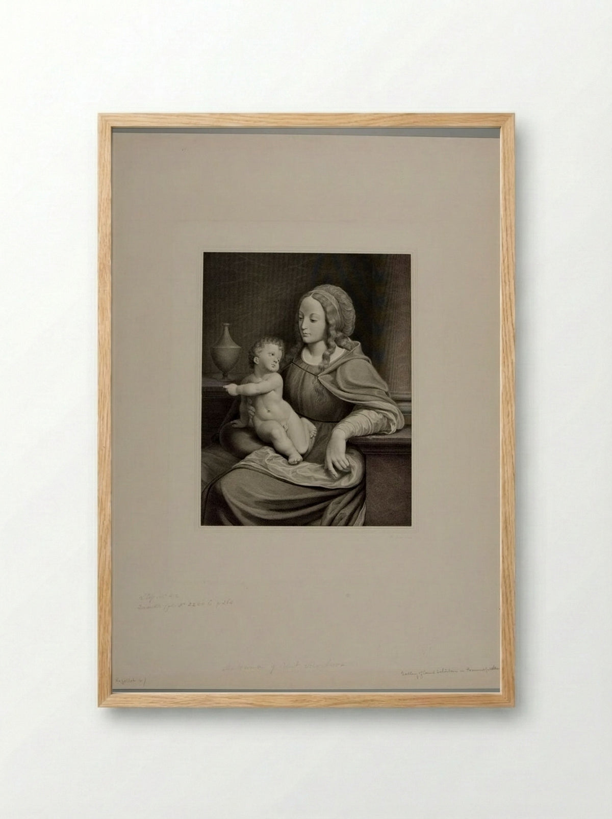 Madonna of Count Schonborn - Albrecht Christoph Reindel - Framed Print Wood
