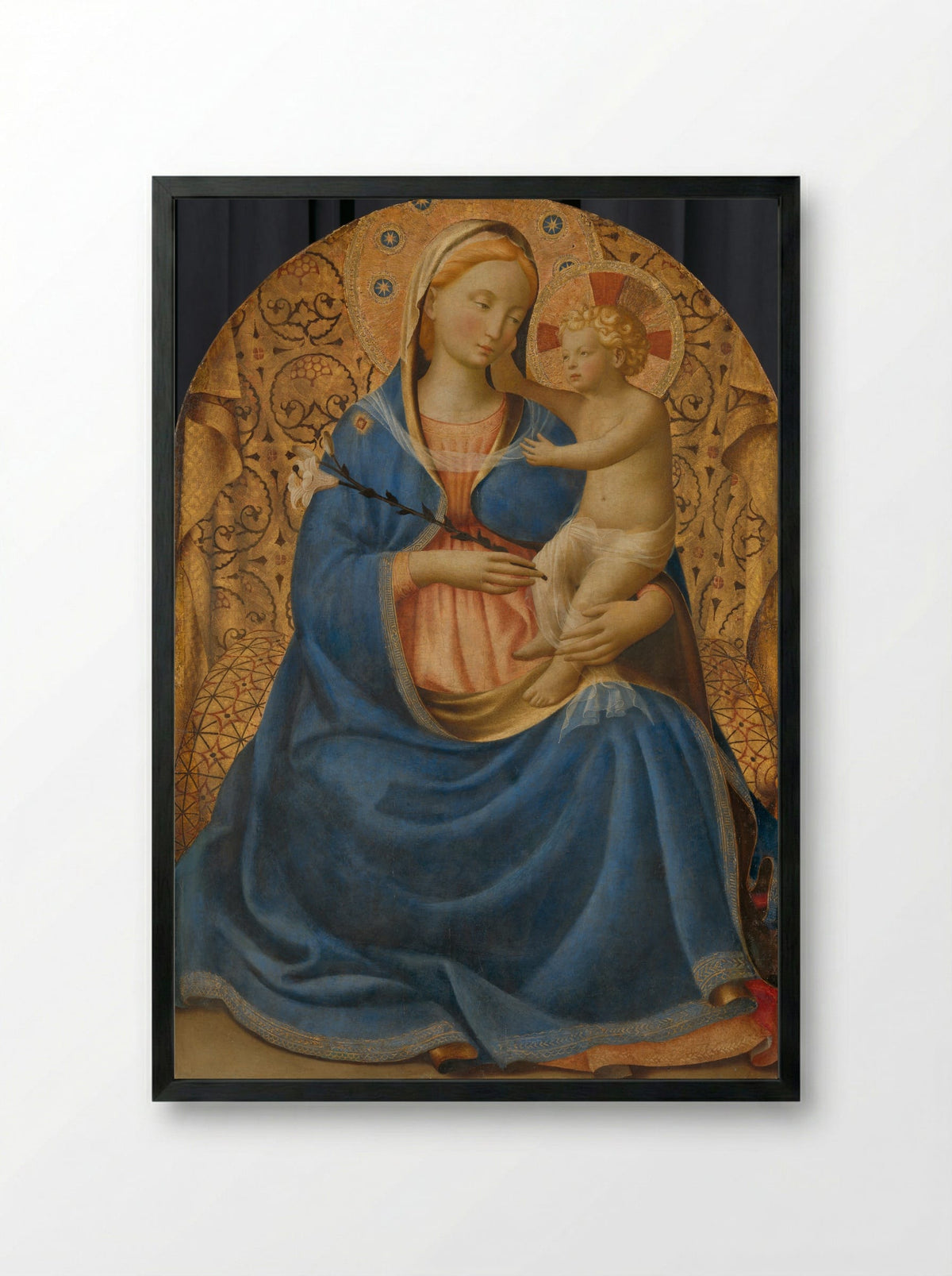 Madonna of Humility - Fra Angelico - Framed Print Black