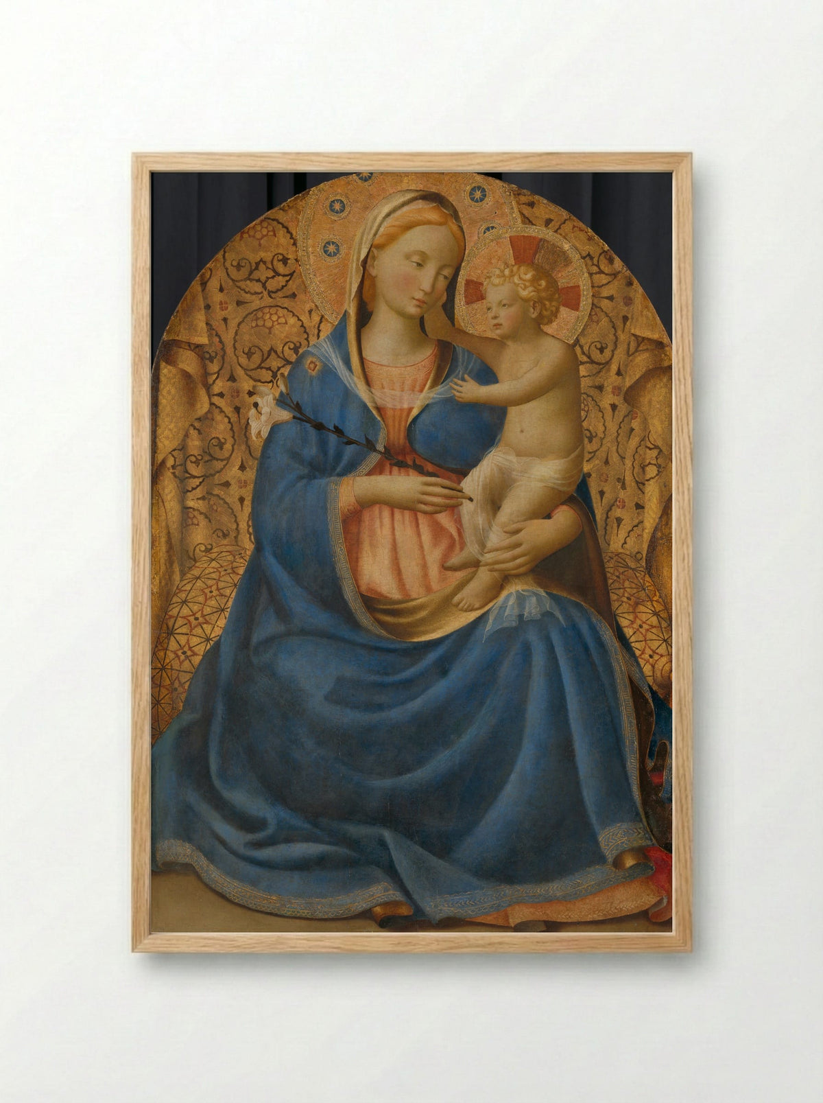 Madonna of Humility - Fra Angelico - Framed Print Wood
