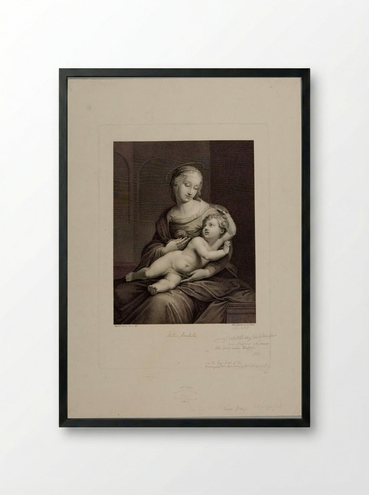 Madonna of the Bridgewater Gallery - Nicolo Guidetti - Framed Print Black