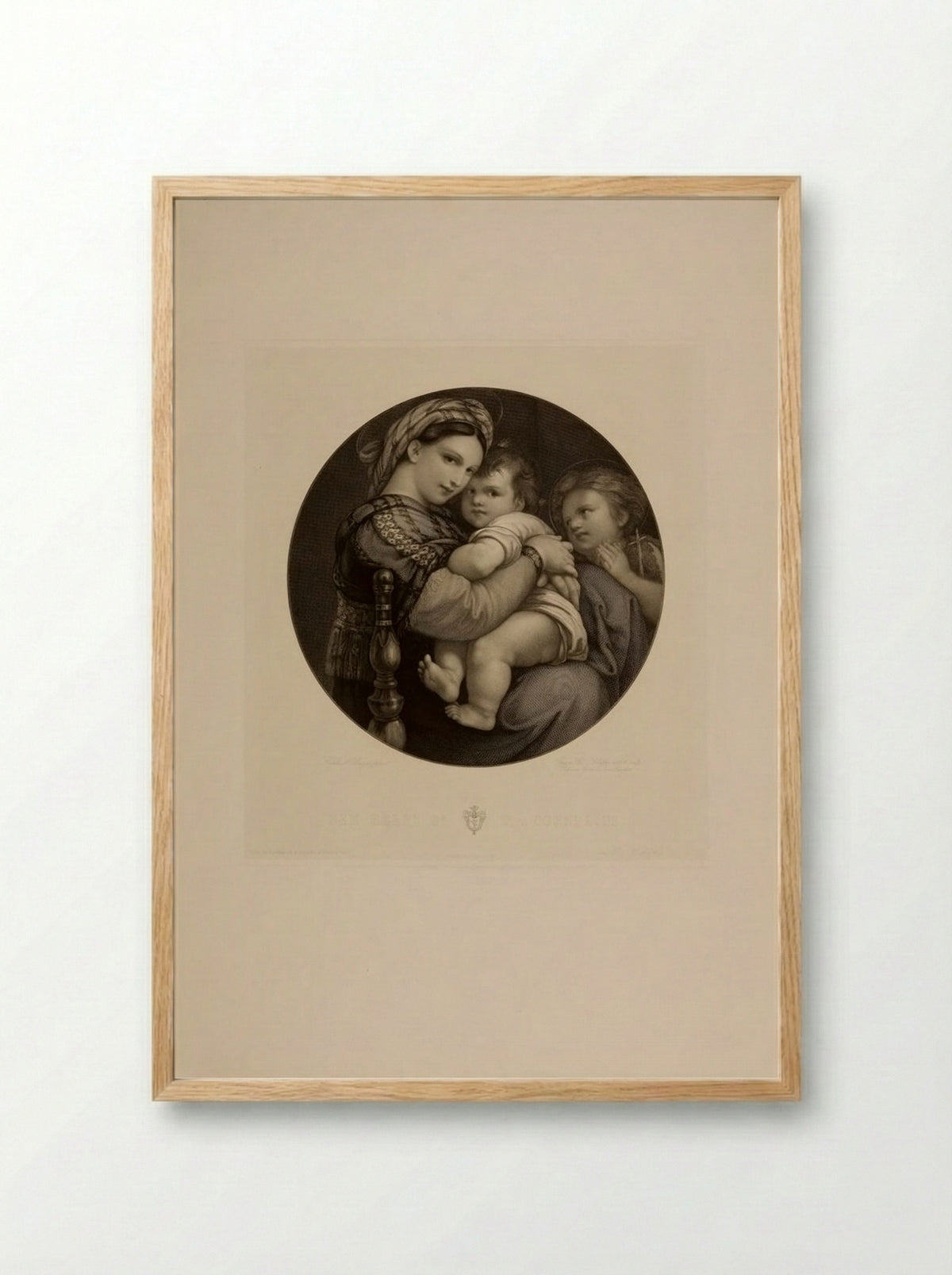 Madonna of the Chair - Eugen Eduard Schäffer - Framed Print Wood