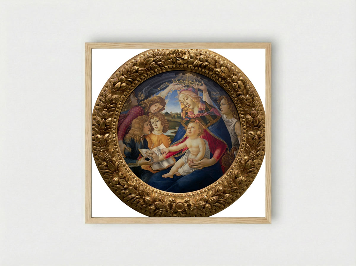 Madonna of the Magnificat - Sandro Botticelli - Framed Print Wood
