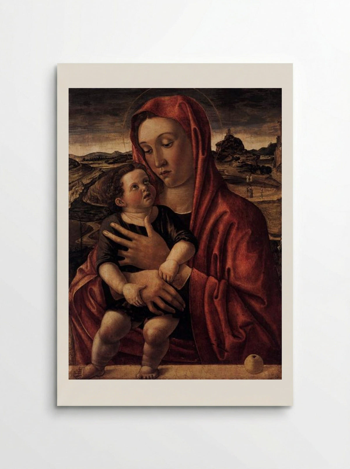 Madonna, with Child Standing on a Parapet - Giovanni Bellini - Poster
