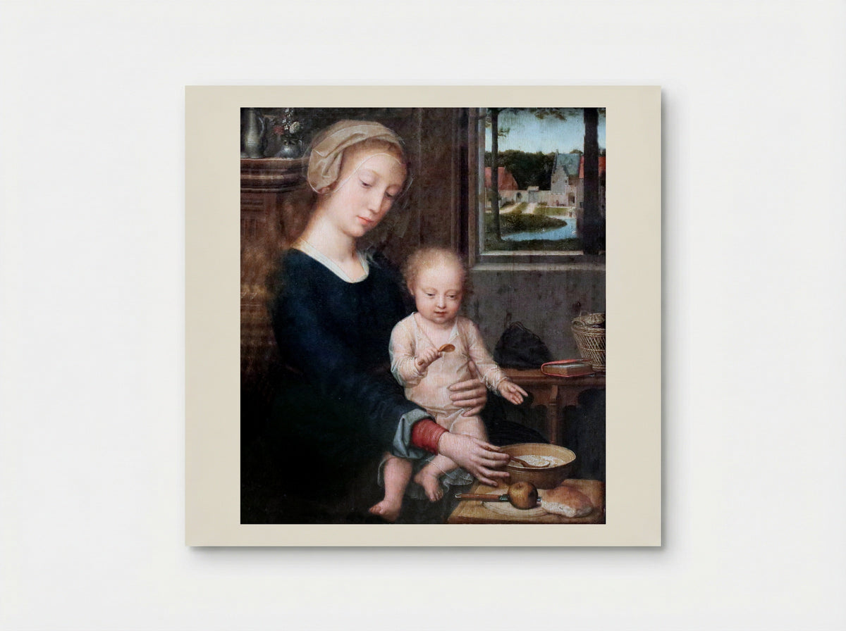 Madonna with the Milk Soup - Gerard David - Poster