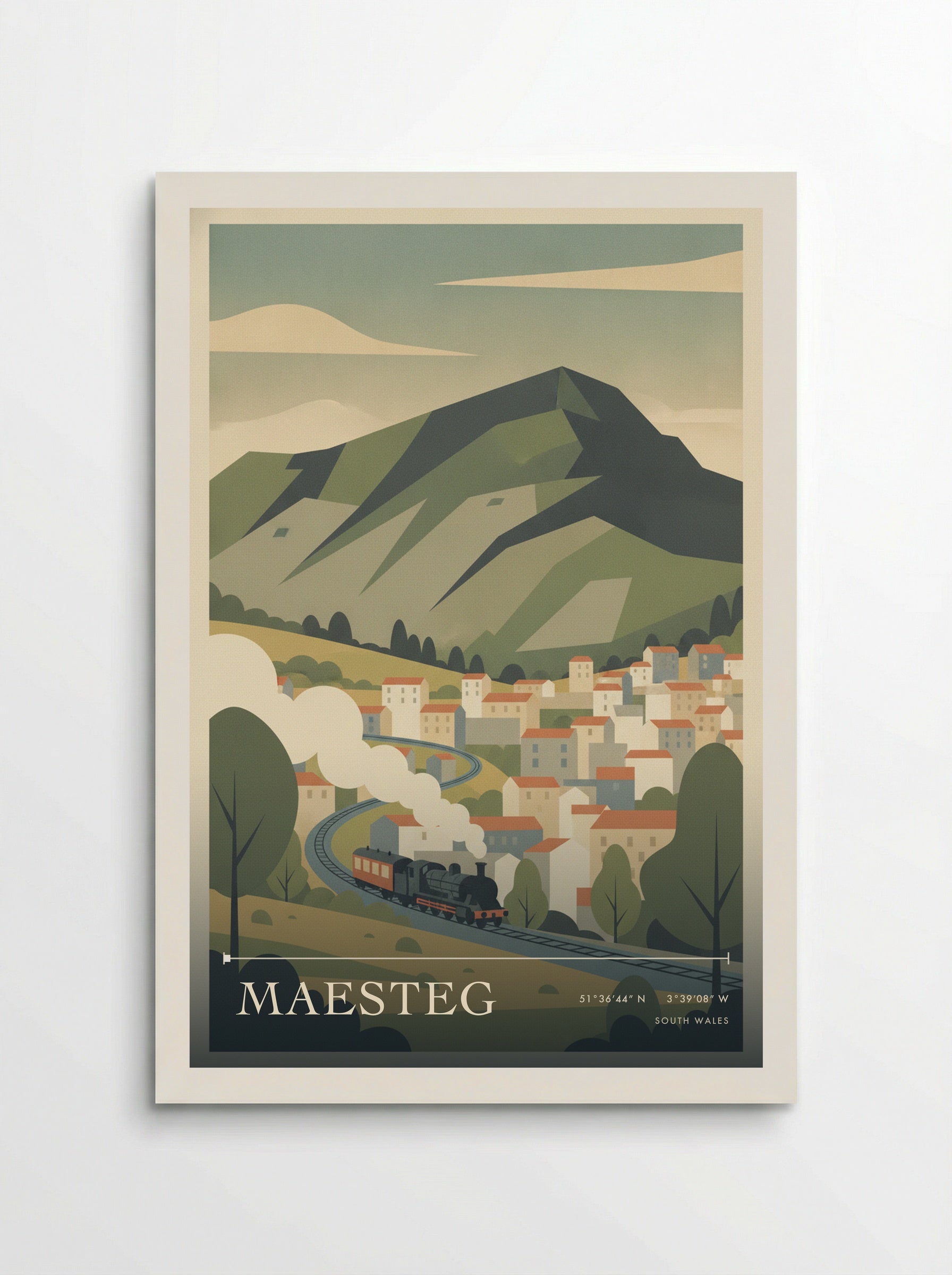 Maesteg South Wales Wales Travel Poster - Poster